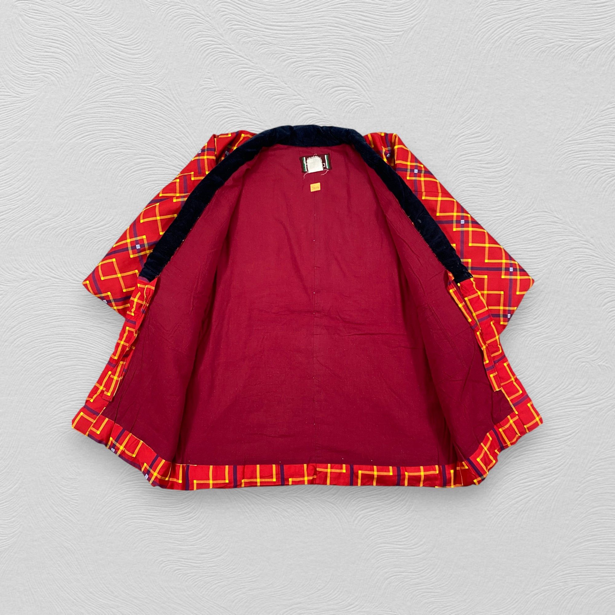 Japanese Brand Vintage Japanese Padded Plaid Japanese Kimono -J273 Size US L / EU 52-54 / 3 - 3 Thumbnail