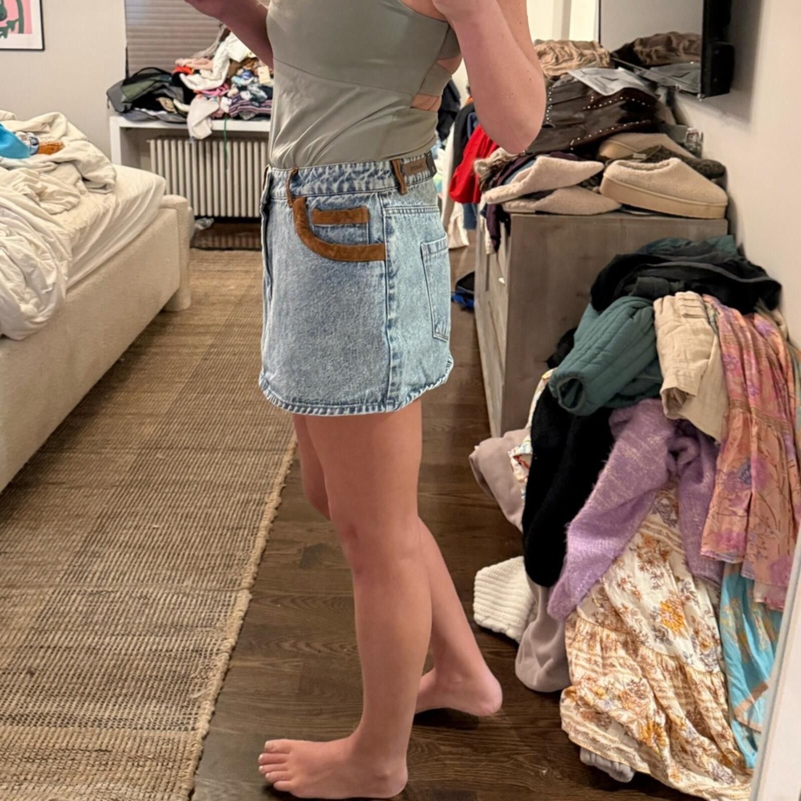 BLANKNYC Anthropologie BLANKNYC Rodeo Drive Denim Mini Skirt, Size 28 Size 30" / US 8 / IT 44 - 7 Thumbnail