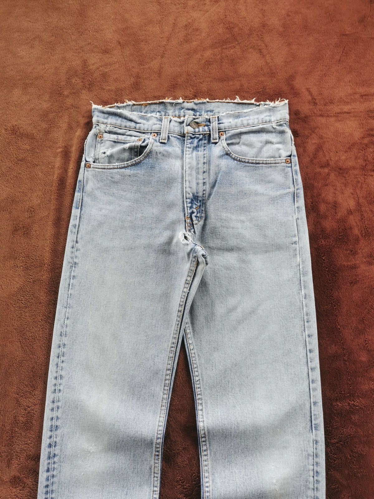 Vintage 90s Vintage Levis 505 Distressed Denim Jeans Size US 30 / EU 46 - 2 Thumbnail