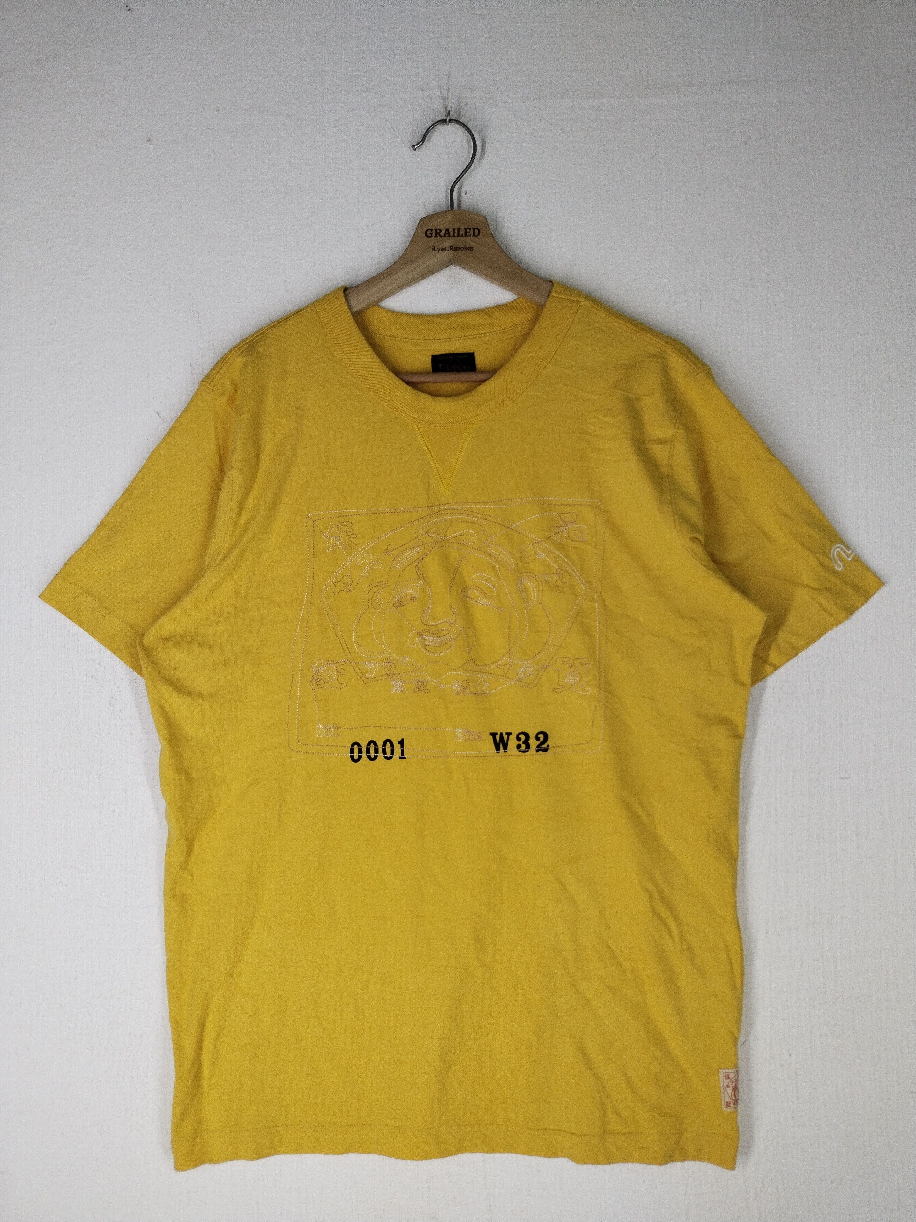 Evisu Vintage Evisu Embroidery Yellow Shirt Tee Size US M / EU 48-50 / 2 - 1 Thumbnail