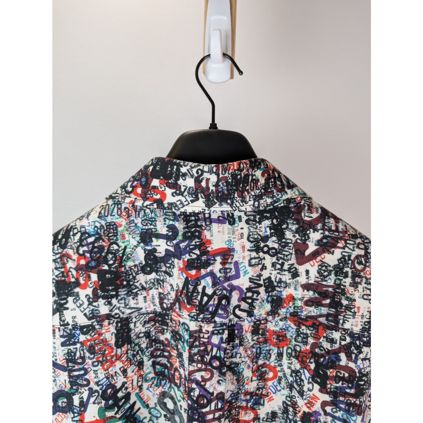 Bottega Veneta o1rshd1 Cotton Wool Date Memory Print Shirt in Chalk / Multi Size US L / EU 52-54 / 3 - 15 Thumbnail
