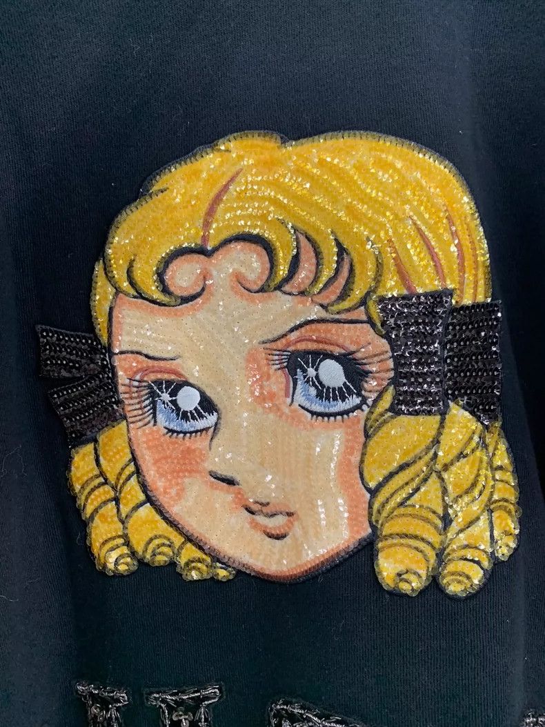 Gucci Gucci Black sequin stud bead logo sweatshirt Size US XS / EU 42 / 0 - 2 Thumbnail