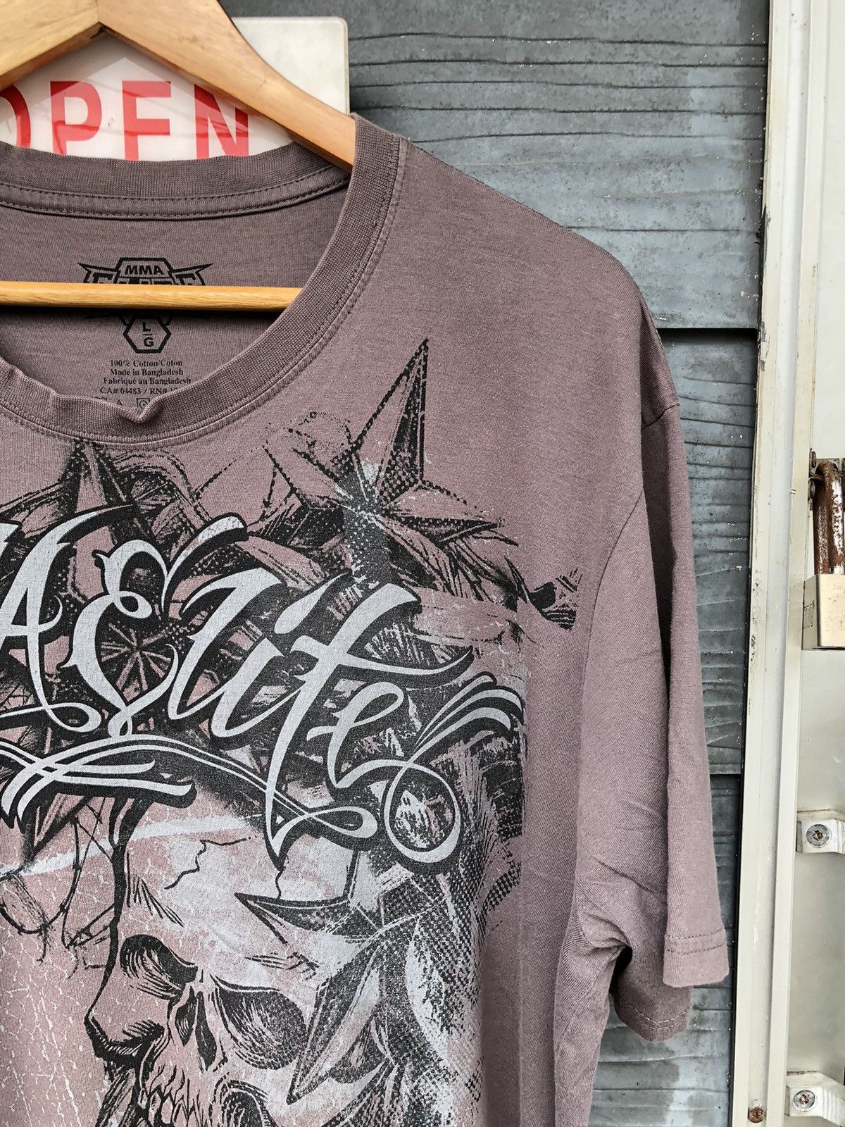 Affliction × Japanese Brand × Vintage Fullprinted MMA ELITE Skulls Like AFFLICTION Tshirt Size US XL / EU 56 / 4 - 4 Thumbnail