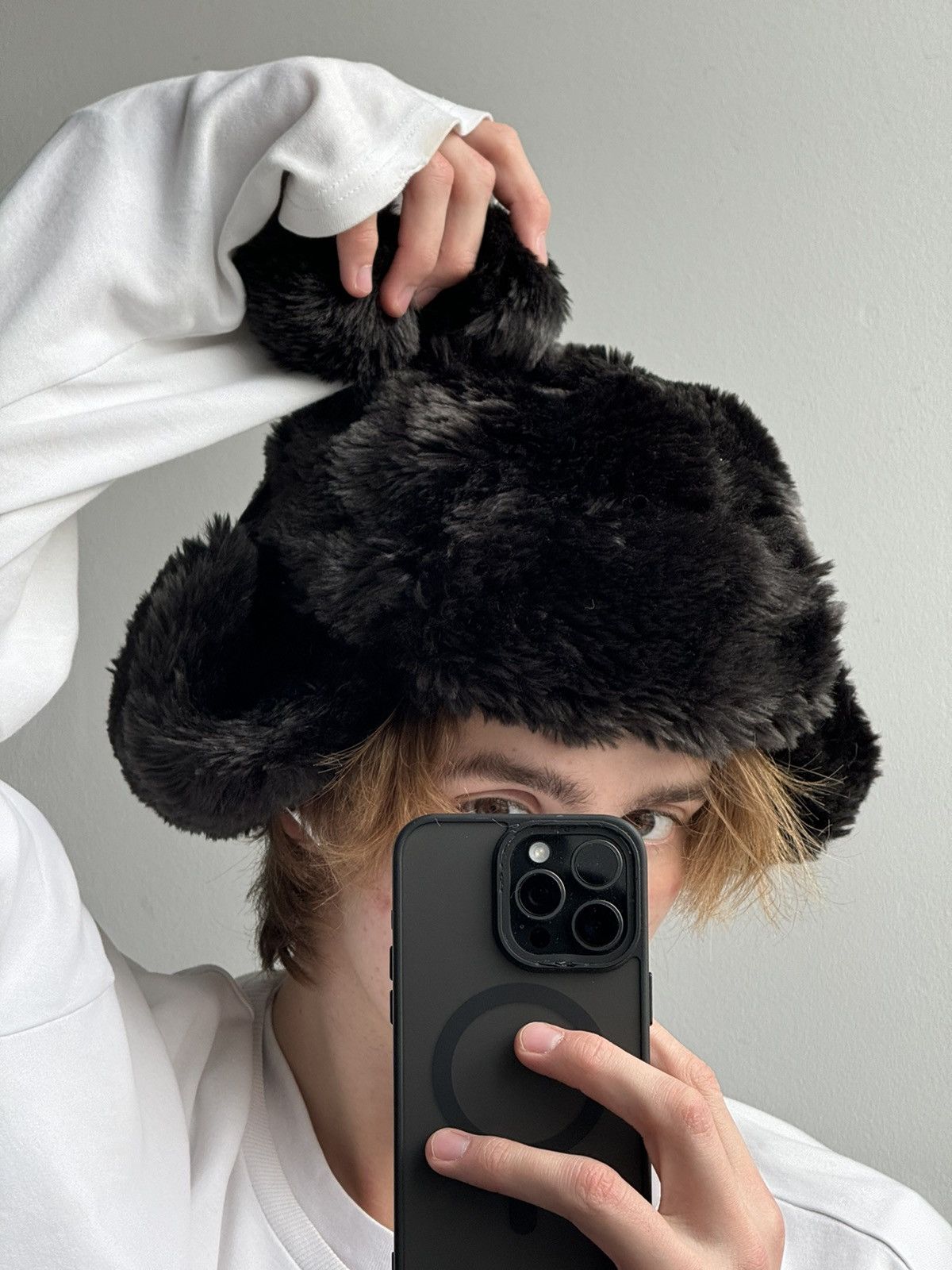 Hysteric Glamour × Japanese Brand Vintage fuzzy mohair japanese ushanka hat avant garde Size ONE SIZE - 20 Thumbnail