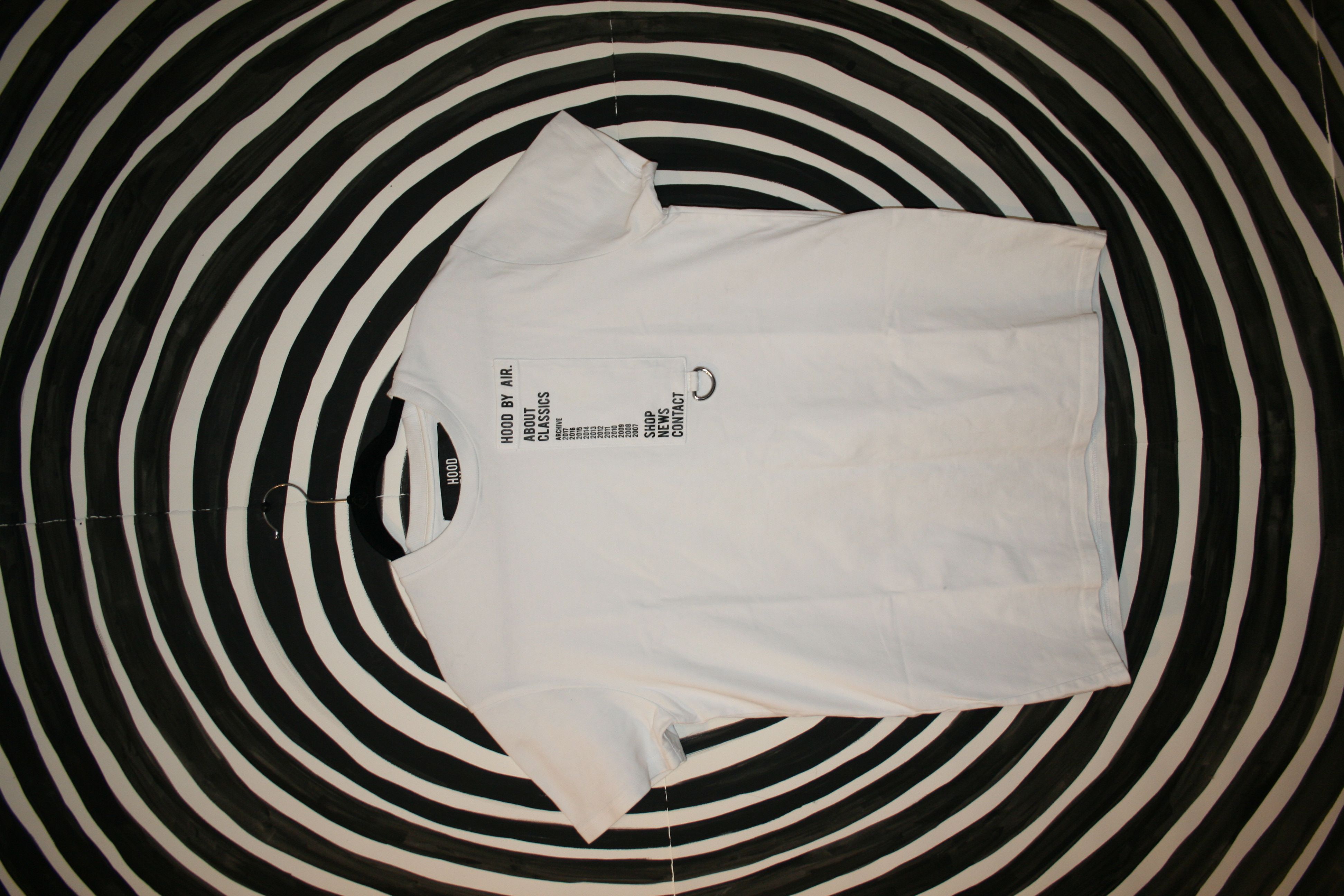 image of Hood By Air Ss17 Deep Pocket Tee in White, Men's (Size Medium)