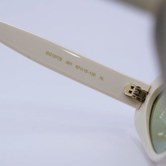 Gucci Gucci GG1377S 001 Sunglasses Shiny Ivory Cat Eye Frame Size ONE SIZE - 8 Thumbnail