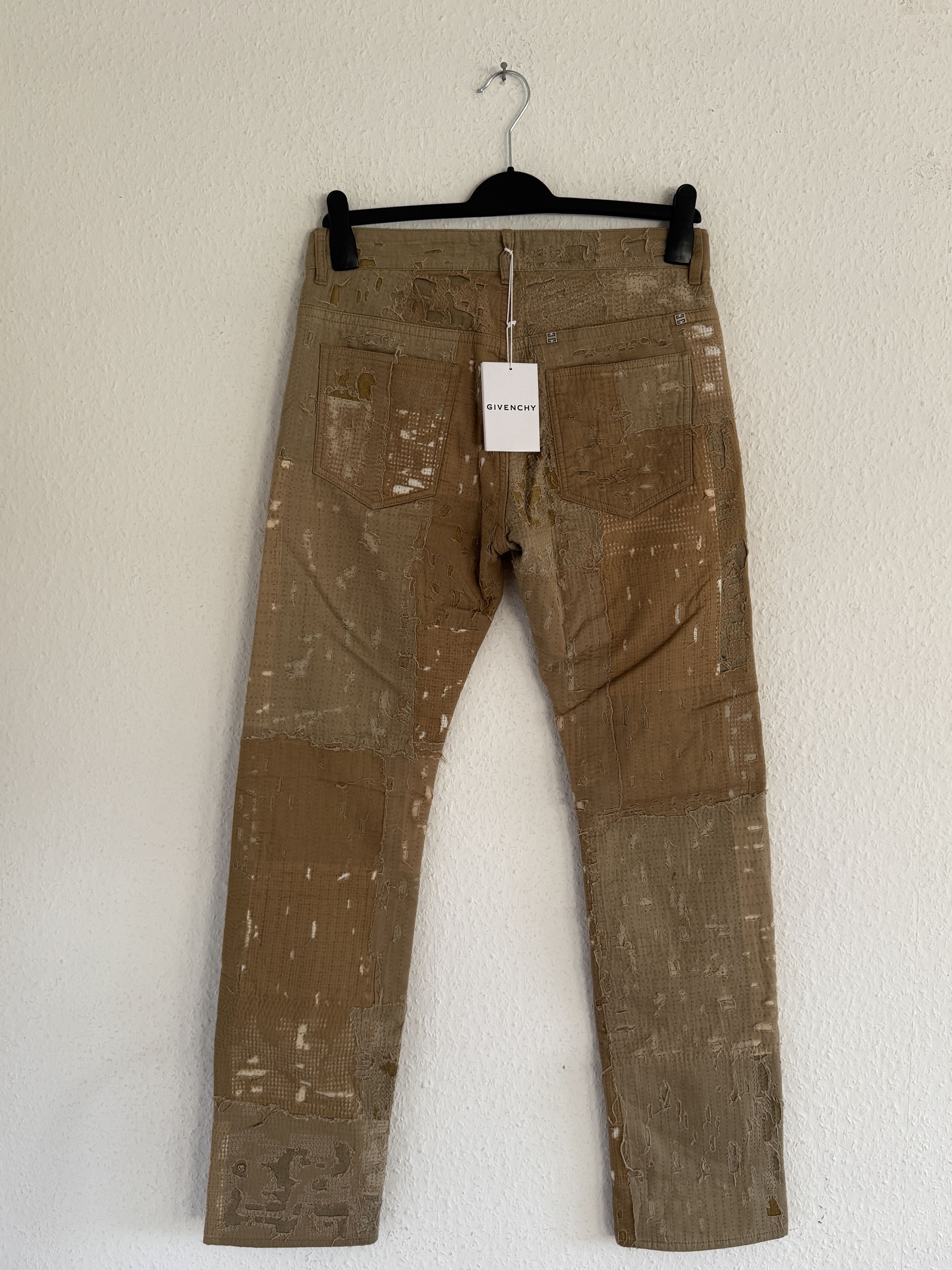 Givenchy Beige Boro Jeans Size US 31 - 11 Thumbnail