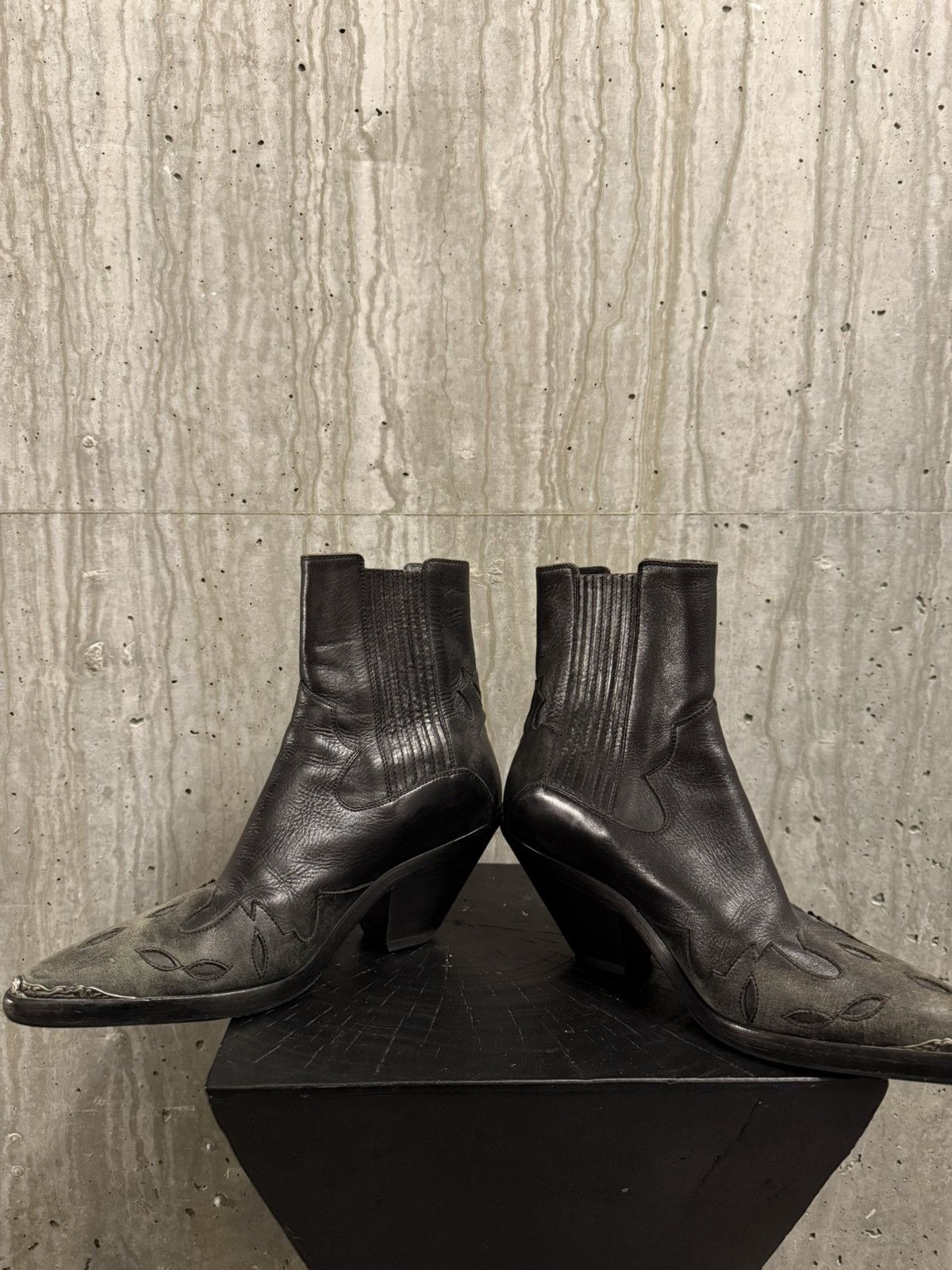 Enfants Riches Deprimes Enfants Riches Deprimes Rose Tip Midnight Cowboy Boots Black Size US 8 / EU 41 - 5 Thumbnail