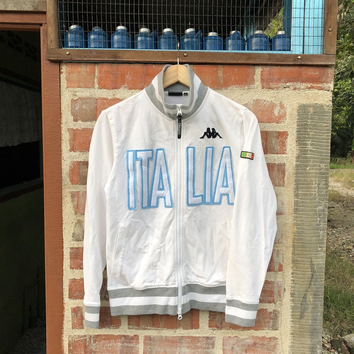Kappa × Vintage Vintage Kappa Italia Zipper Sweatshirt 🍒 Size US M / EU 48-50 / 2 - 2 Thumbnail