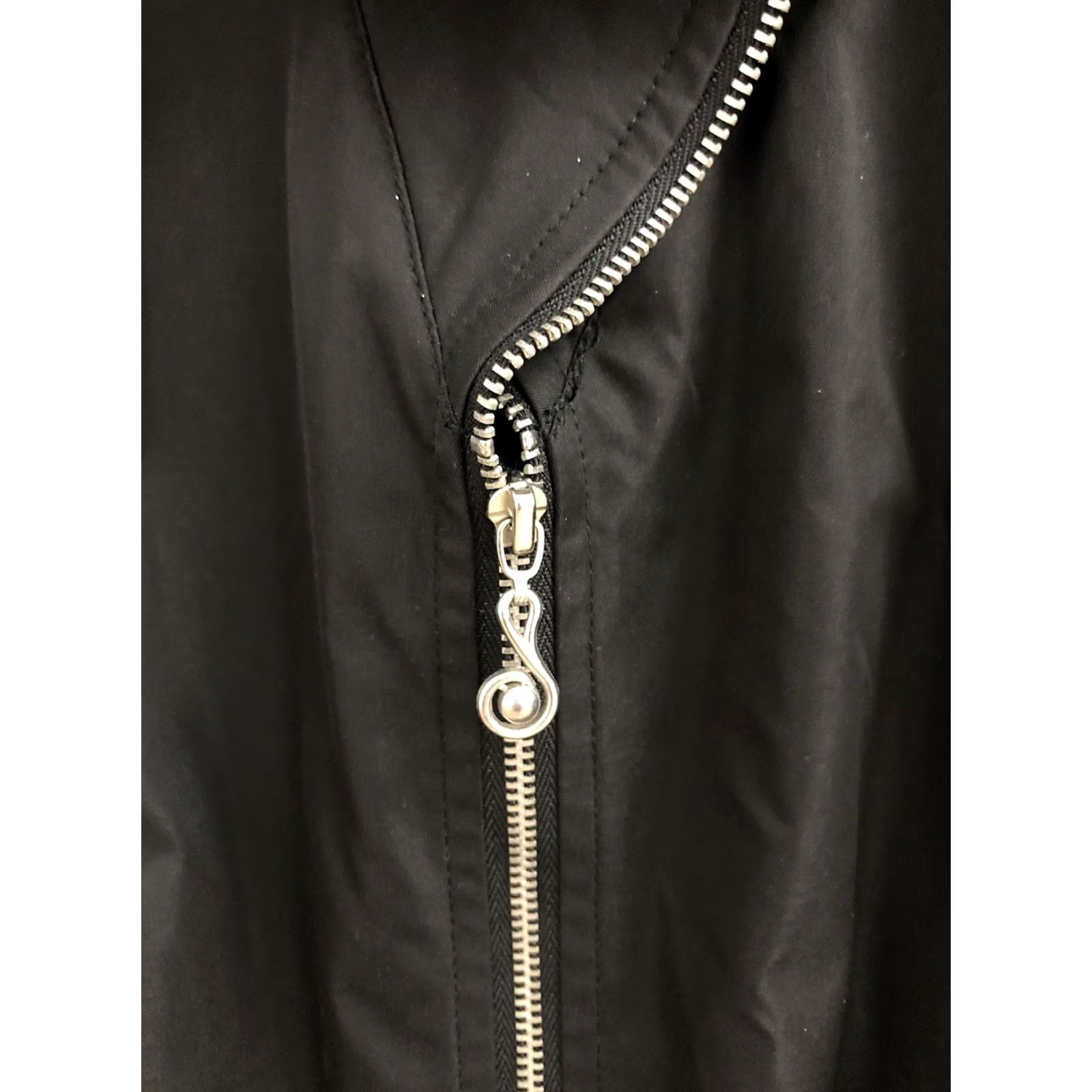 Vintage Samuel Dong Womens Large Coat Belted Fit & Flare Jacket Black & Silver Hardware Size L / US 10 / IT 46 - 2 Thumbnail