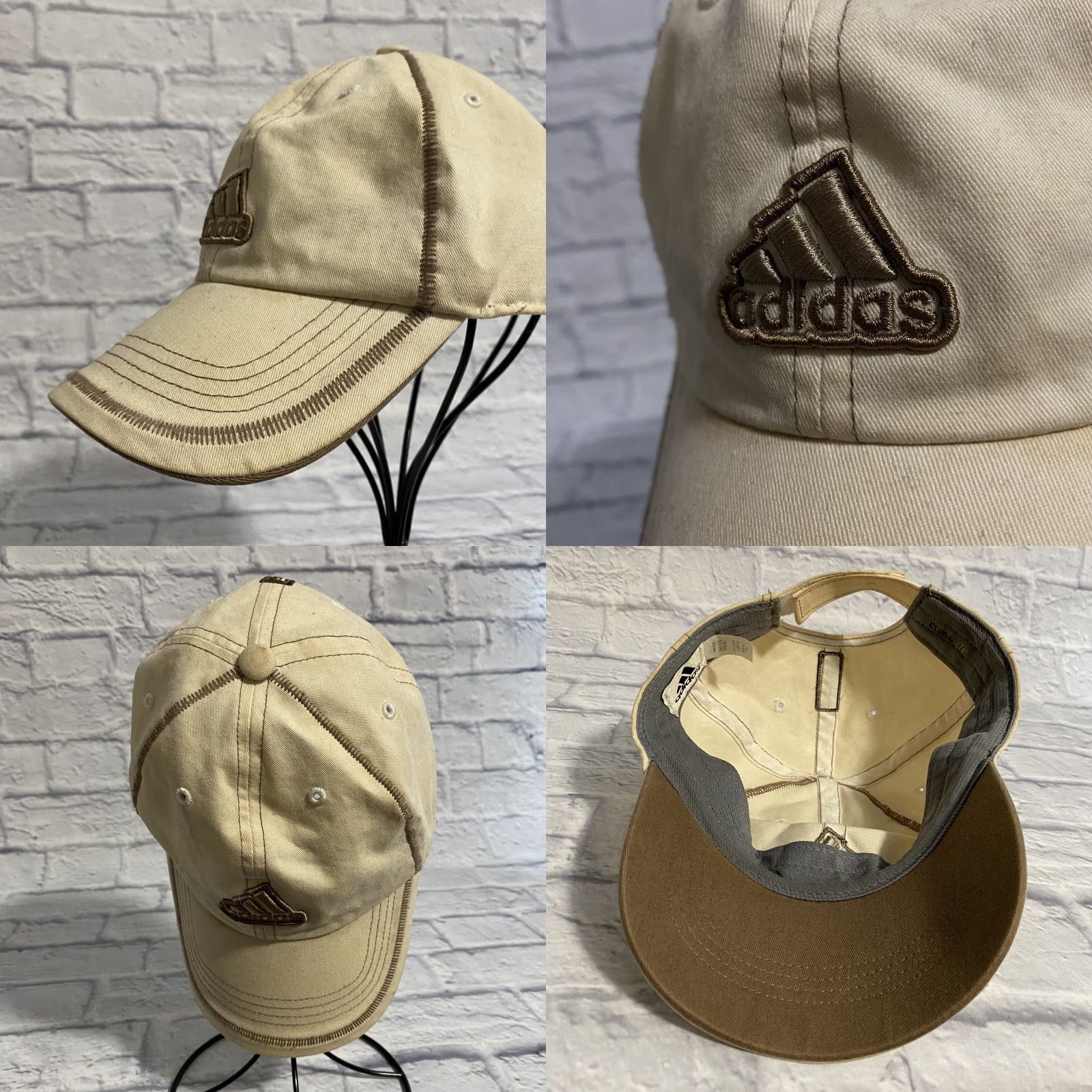 Adidas adidas Hat Womens Baseball Cap Climalite Logo Adjustable Beige Tan Cap Size ONE SIZE - 8 Thumbnail