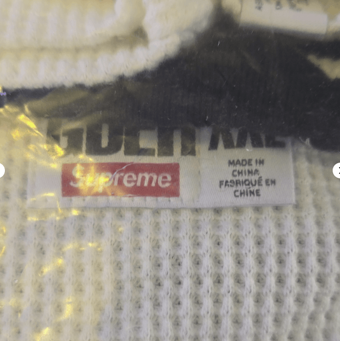Supreme Goodenough Thermal White XXL Long Sleeve SS25