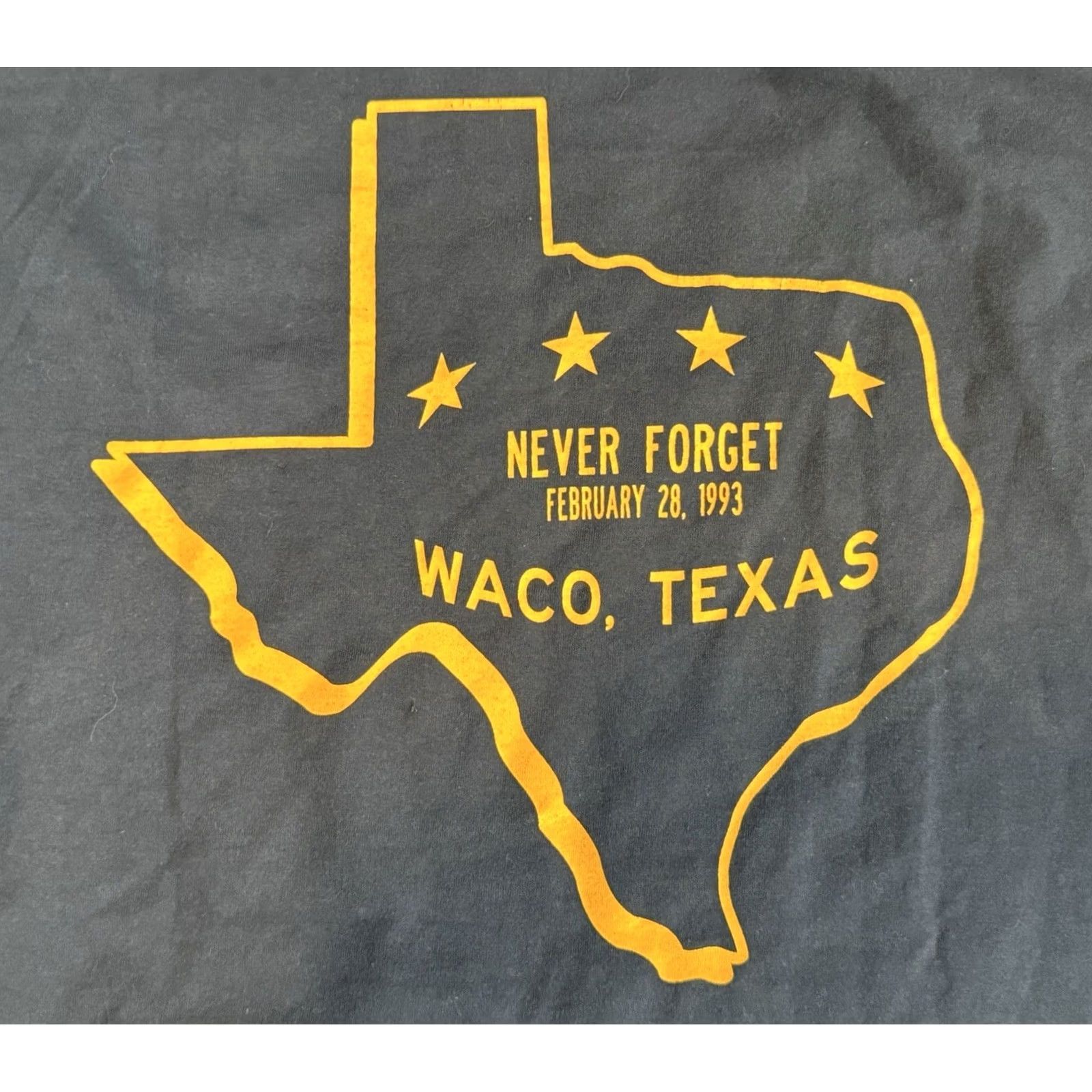 Fruit Of The Loom VINTAGE Shirt ATF Branch Davidians Waco Texas Never Forget 90s Fruit of the Loom Large Mens Size US L / EU 52-54 / 3 - 5 Thumbnail