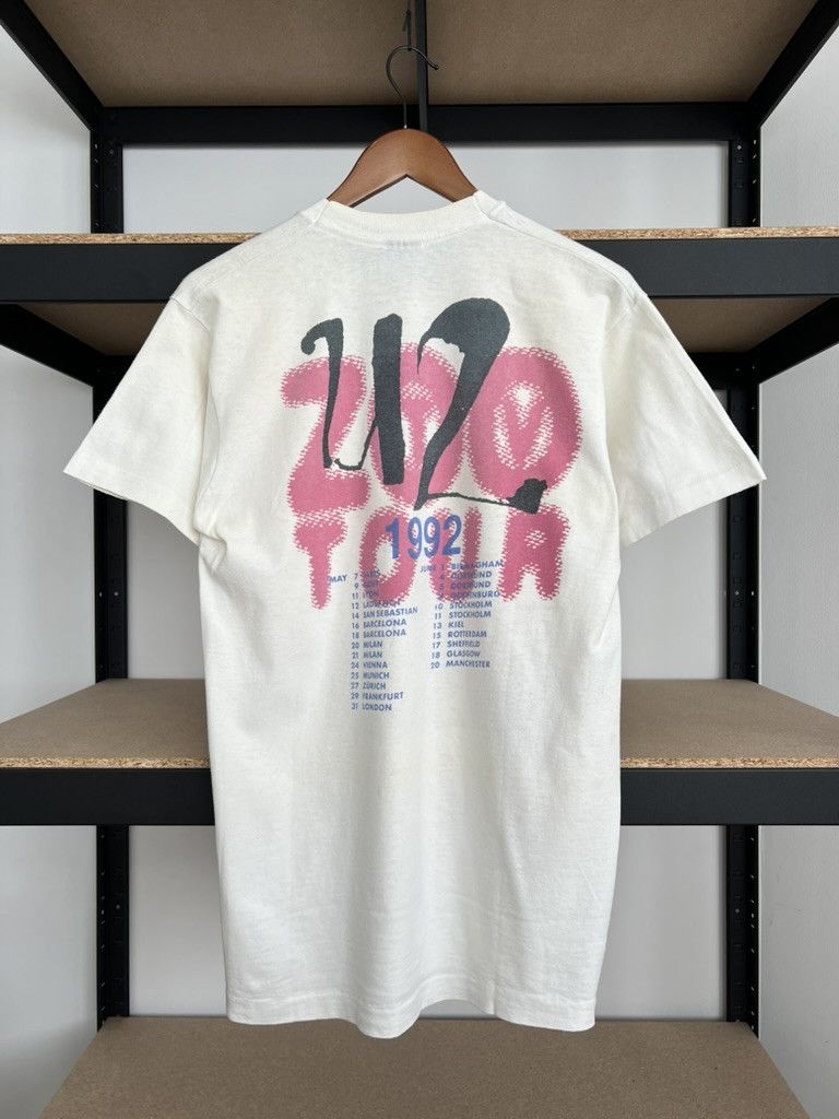 Band Tees Vintage 1992 U2 Zoo Tour White T-shirt Size US L / EU 52-54 / 3 - 2 Thumbnail