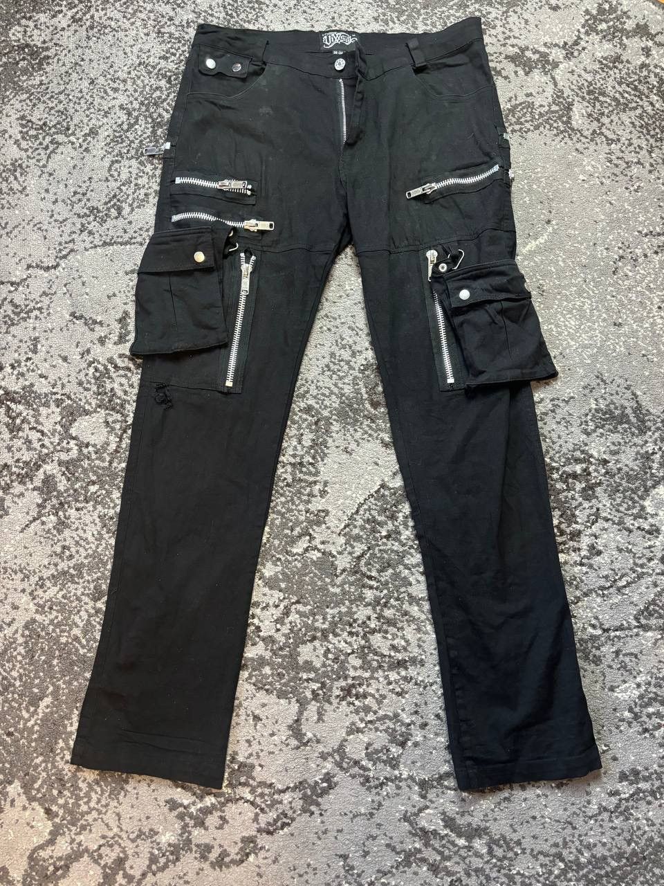 Pre-owned Avant Garde Vixxsin Andre Men's Zipper Pants Ghotic Owens Style Opium In Black