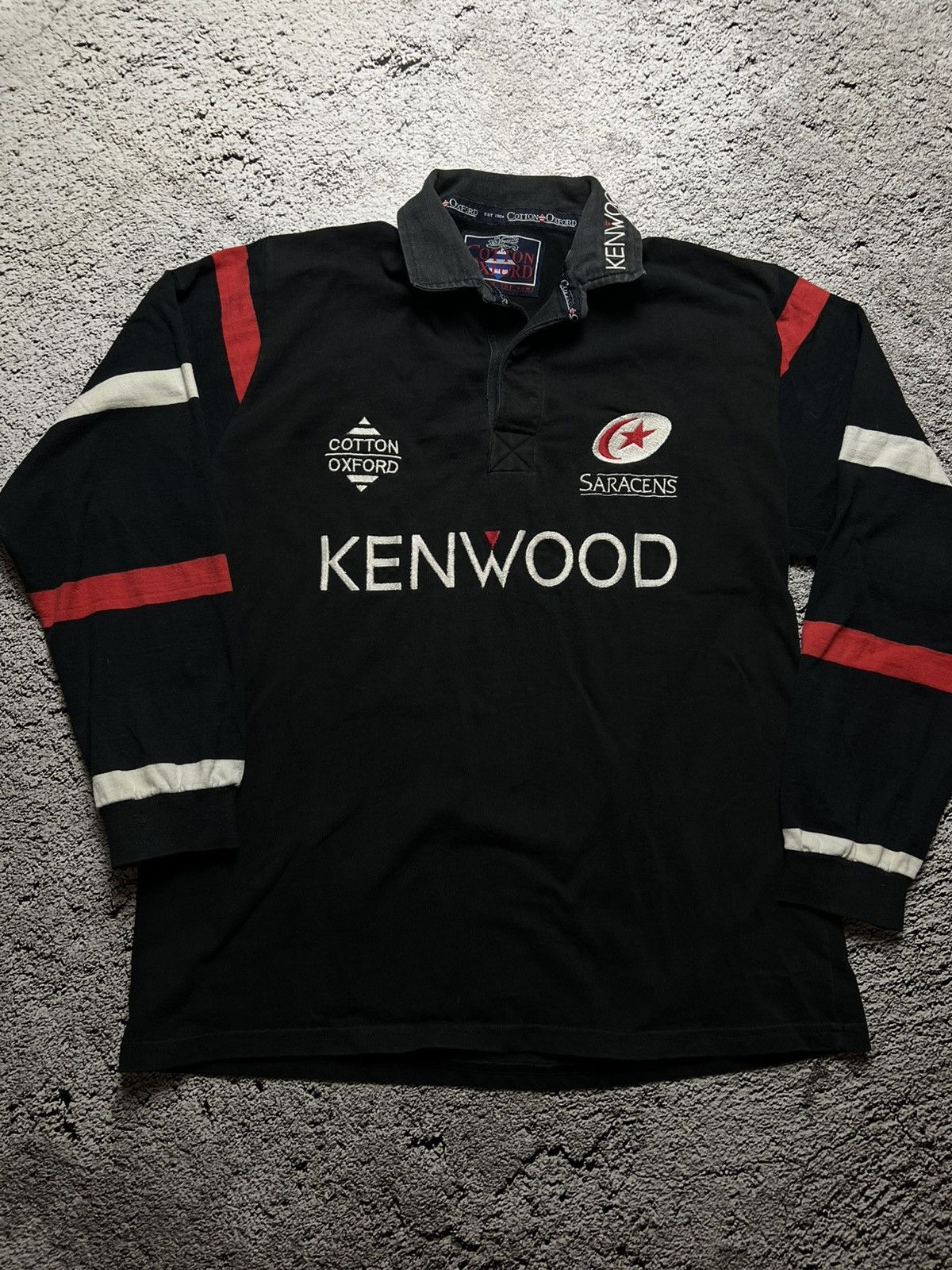 Oxxford Clothes 1997-1999 Saracens rugby jersey by cotton oxford Size US M / EU 48-50 / 2 - 1 Thumbnail