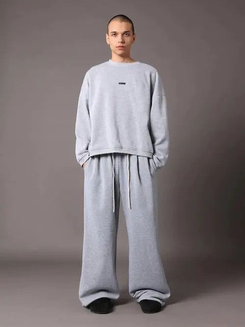 Japanese Brand Grey loose fit sweatpants baggy Wide Leg Size US 30 / EU 46 - 2 Thumbnail