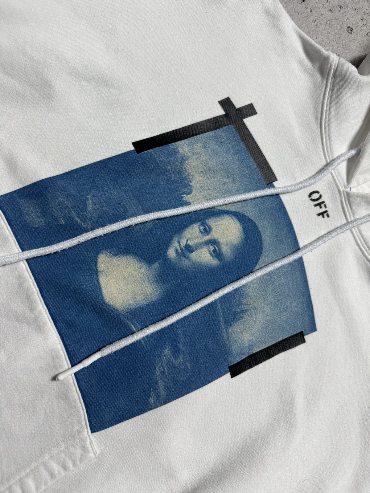 Off-White Off-White Mona Lisa Luxury Big Logo Hoodie White Size XS Size US XS / EU 42 / 0 - 7 Thumbnail