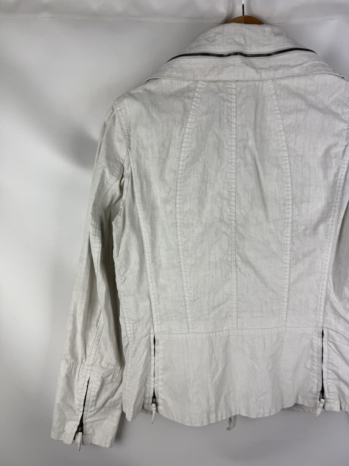 Annette Gortz Annette Gortz Avant-Garde Cotton Linen Biker Full Zip Jacket Size S / US 4 / IT 40 - 8 Thumbnail