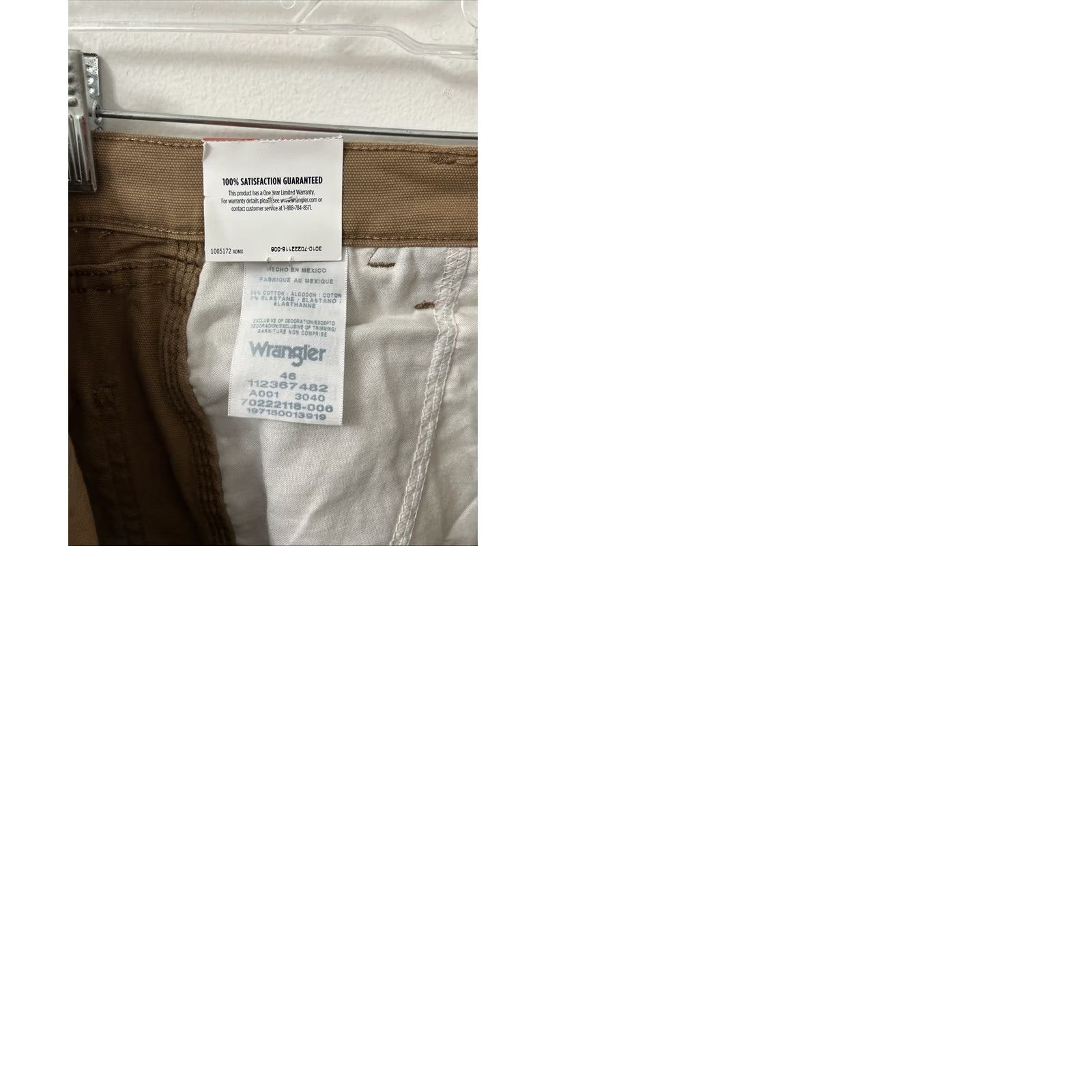 Wrangler Wrangler Carpenter Shorts Mens 46 Brown YKK Five Star 5 Pockets 11” Inseam Summer Workwear Outdoor Stretch Casual Cotton Belt Loop Denim Short Size US 30 / EU 46 - 9 Thumbnail