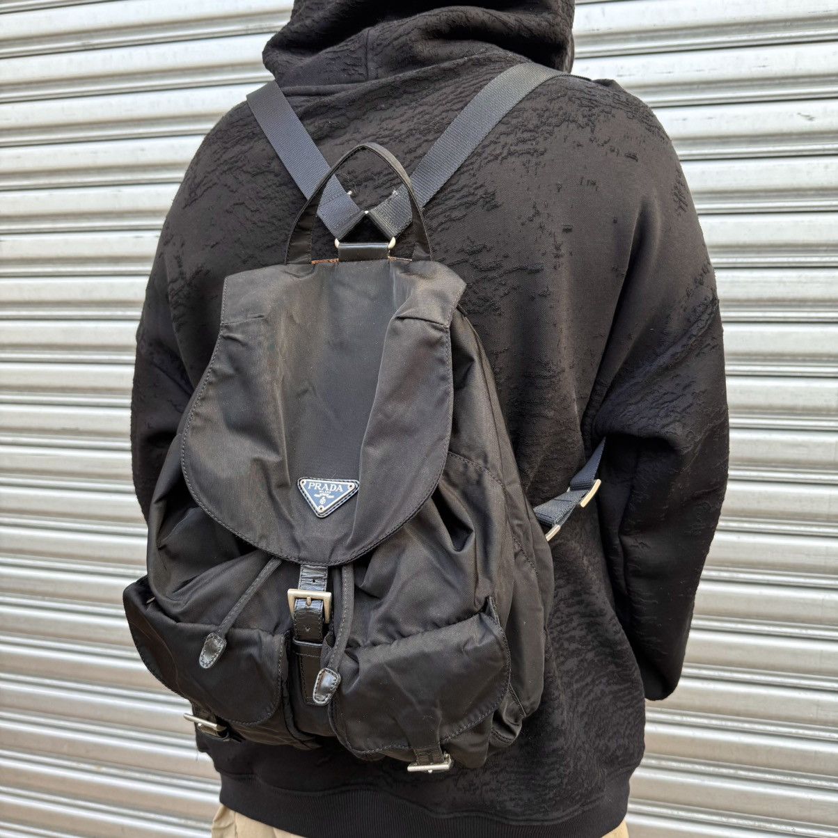 Prada Prada Re-Nylon Vintage 1978 Triangle Logo Rucksack Backpack Size ONE SIZE - 2 Thumbnail
