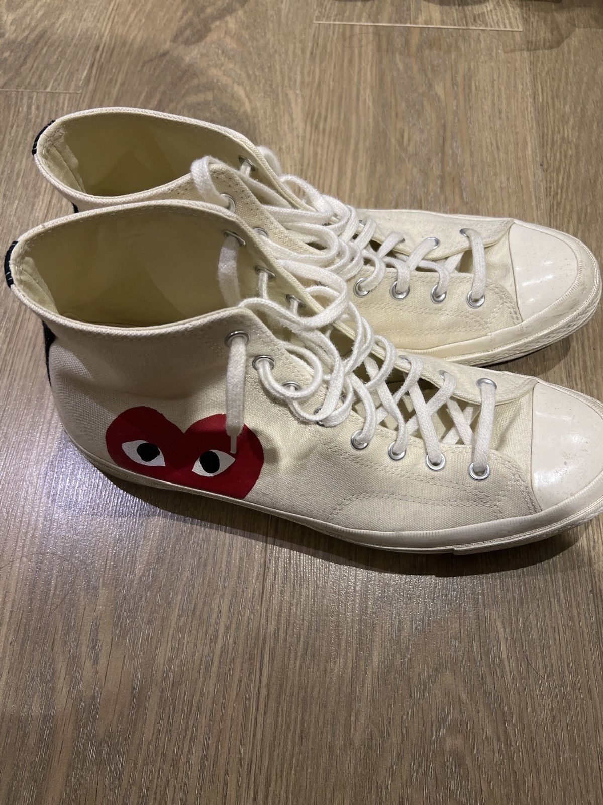 Comme des Garcons Comme des Garçons Play x Chuck 70 High 'Milk' 2023 Size US 13 / EU 46 - 3 Thumbnail