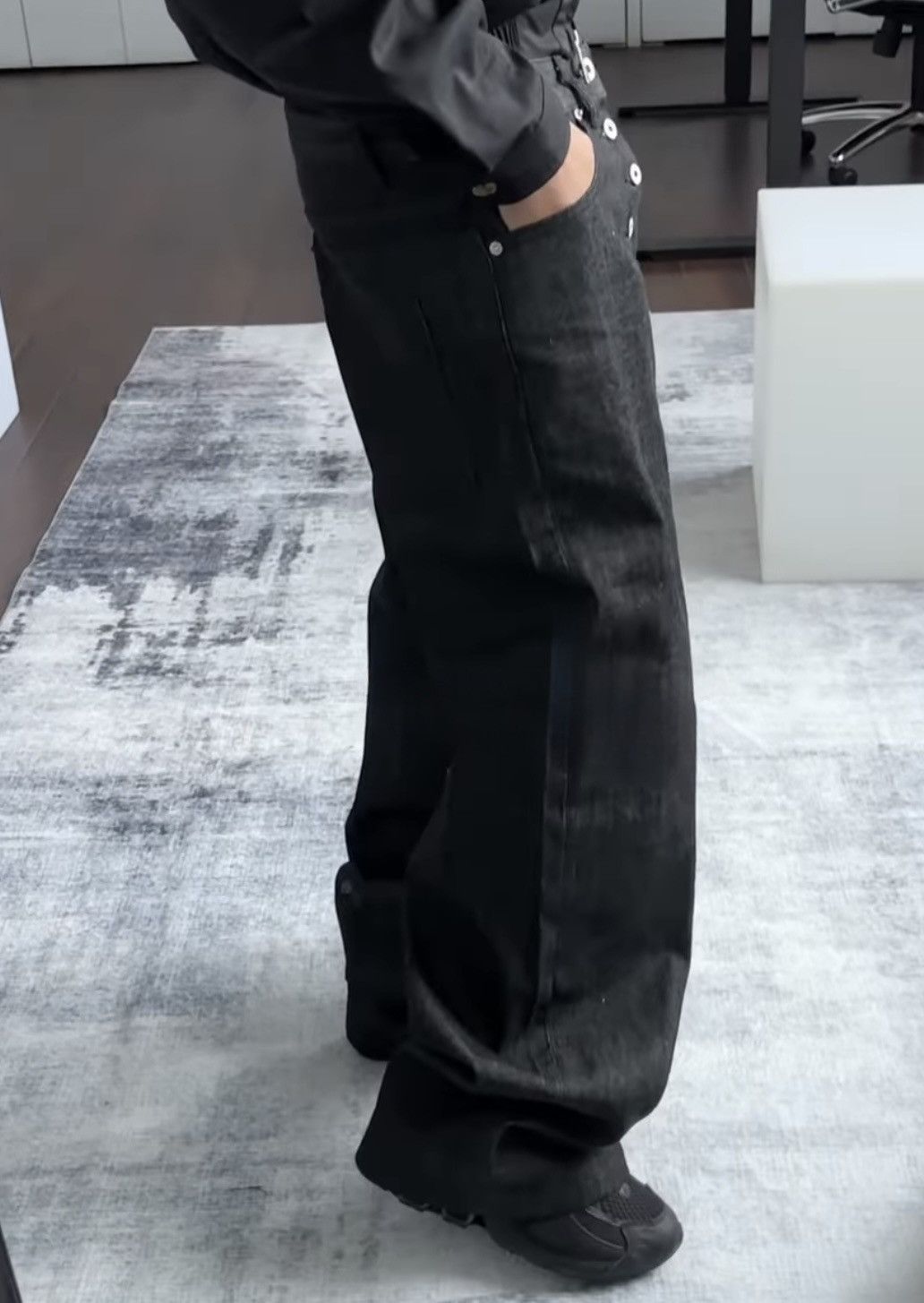 Black Japanese raw denim jeans