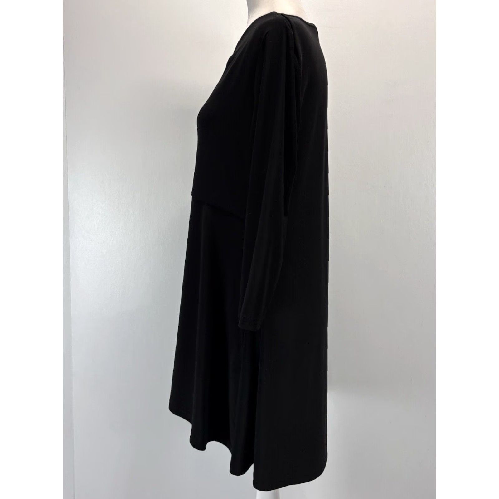 Vintage Sympli Shirt Women’s Sz 12 Black Stretch Cutout Tunic Canada Size XL / US 12-14 / IT 48-50 - 2 Thumbnail