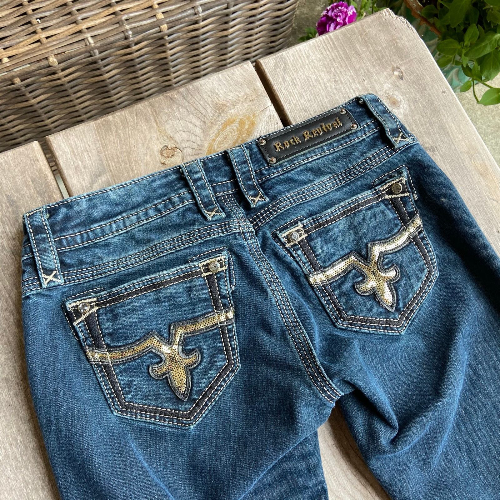 Rock Revival Rock Revival Buckle Jacklyn Super Skinny Dark Jeans 28 Size 28" / US 6 / IT 42 - 11 Thumbnail
