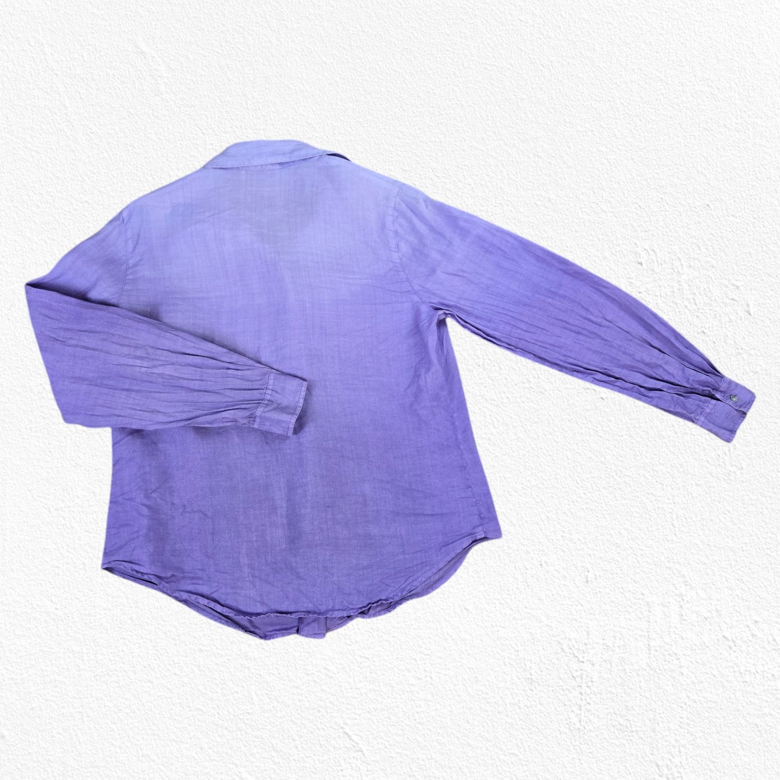 Vintage Vintage Purple Ombre Linen Button Down Top Size Medium Size M / US 6-8 / IT 42-44 - 8 Thumbnail