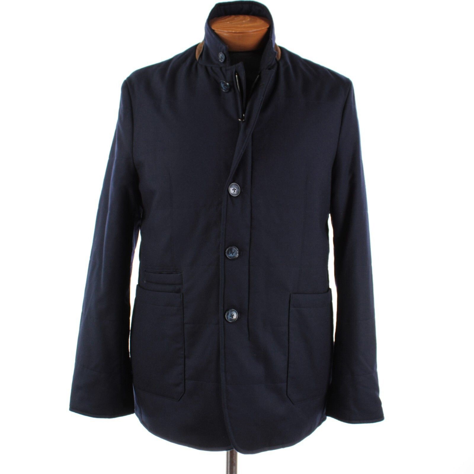 Zanella Zanella Coat Size L US In Blue Wool Size US L / EU 52-54 / 3 - 1 Thumbnail