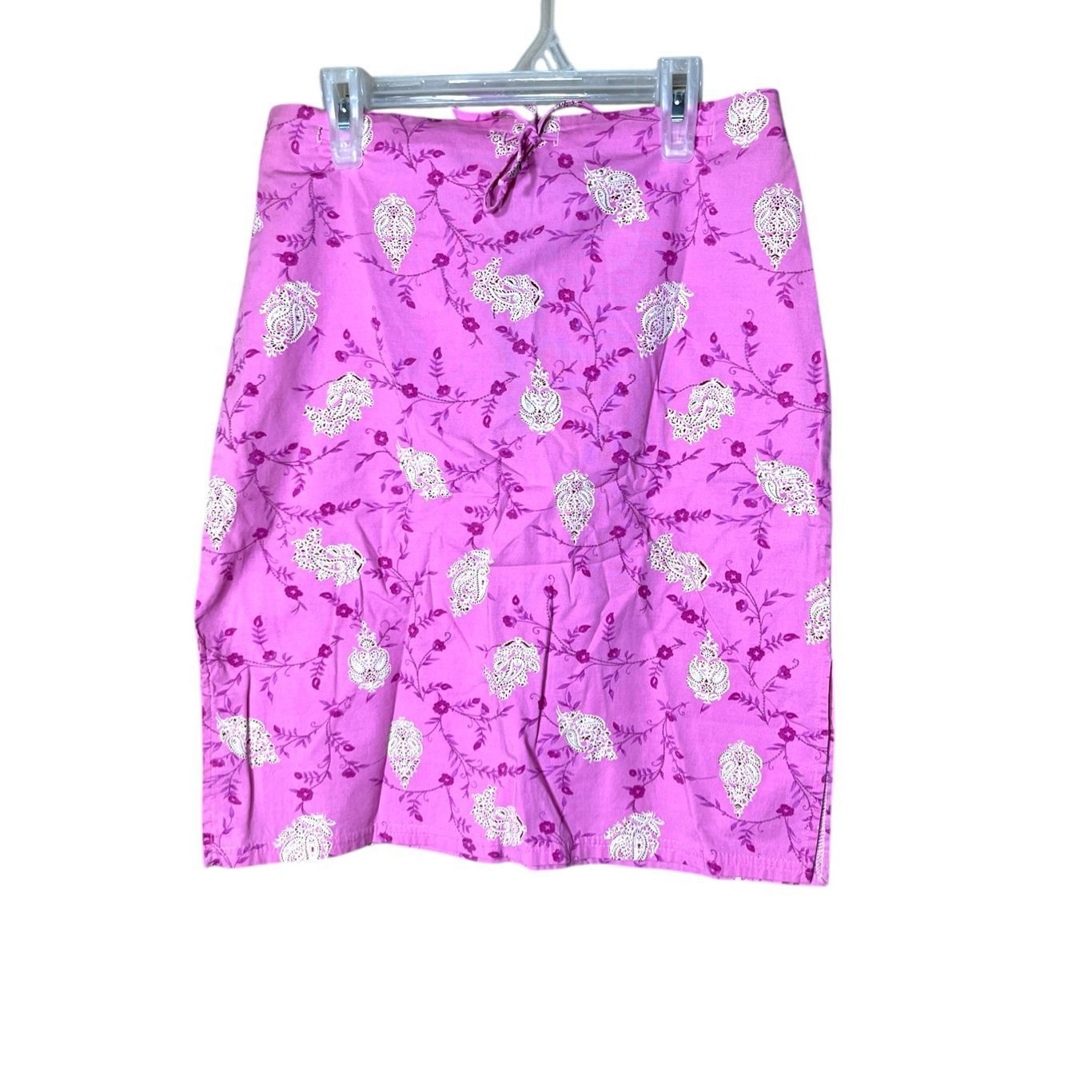 Other Vintage Street Flower 90s Y2K Pink Paisley Skirt Size M Size 28" / US 6 / IT 42 - 1 Thumbnail