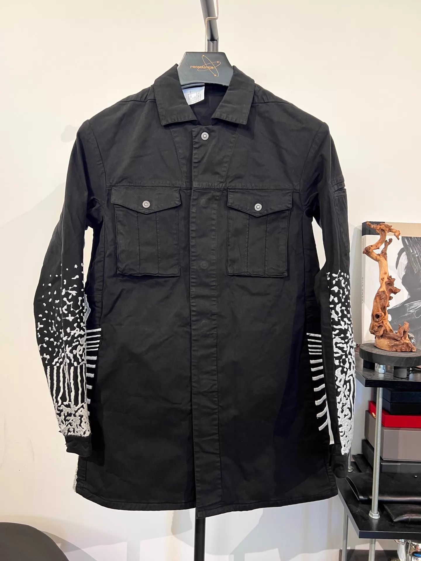 Boris Bidjan Saberi BBS 11by bbs S1B embroidered work shirt jacket S Size US S / EU 44-46 / 1 - 2 Thumbnail