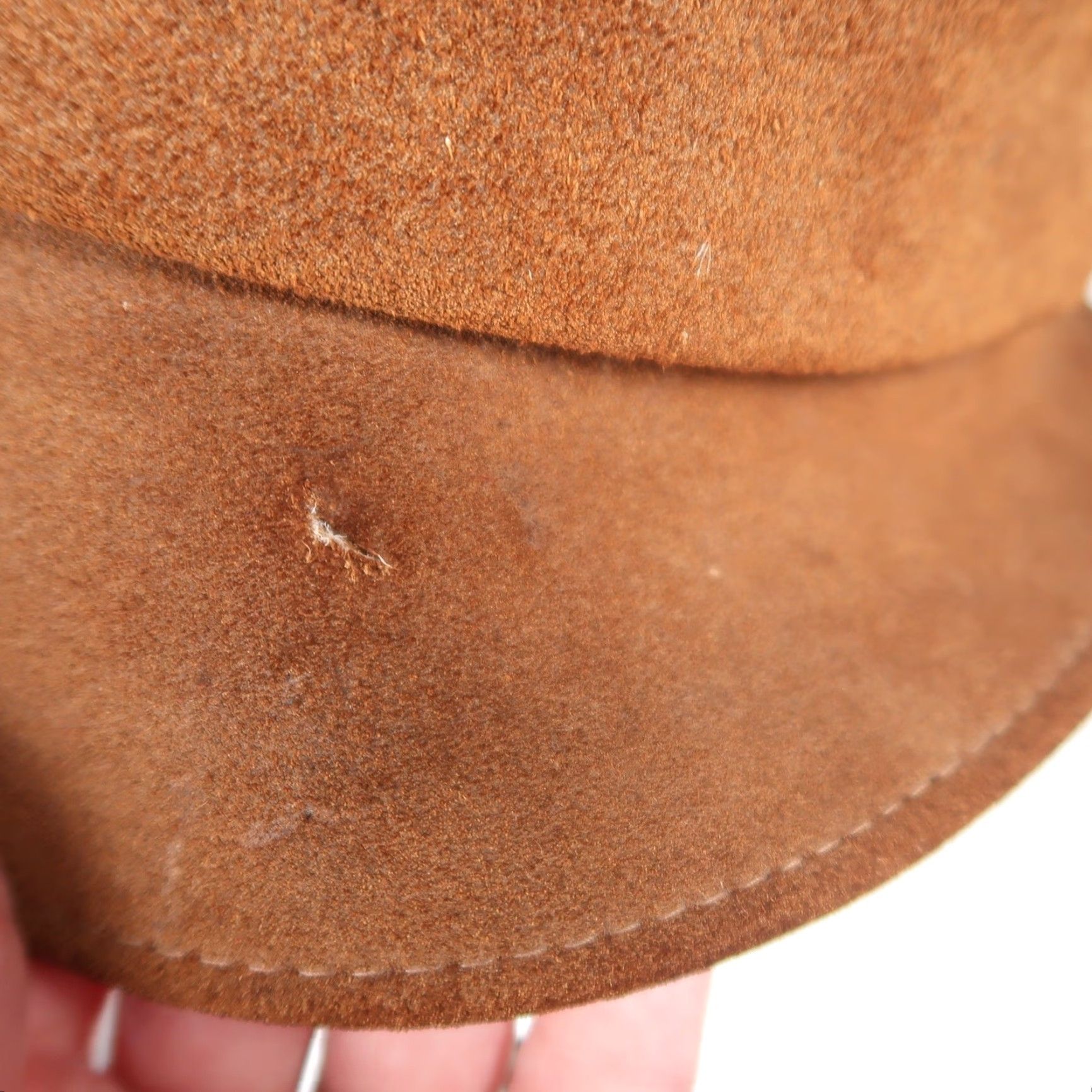 Vintage VINTAGE Brown Suede Leather Cloche Bucket Hat Vintage 70s Boho Hippie Womens One Size Size ONE SIZE - 7 Thumbnail