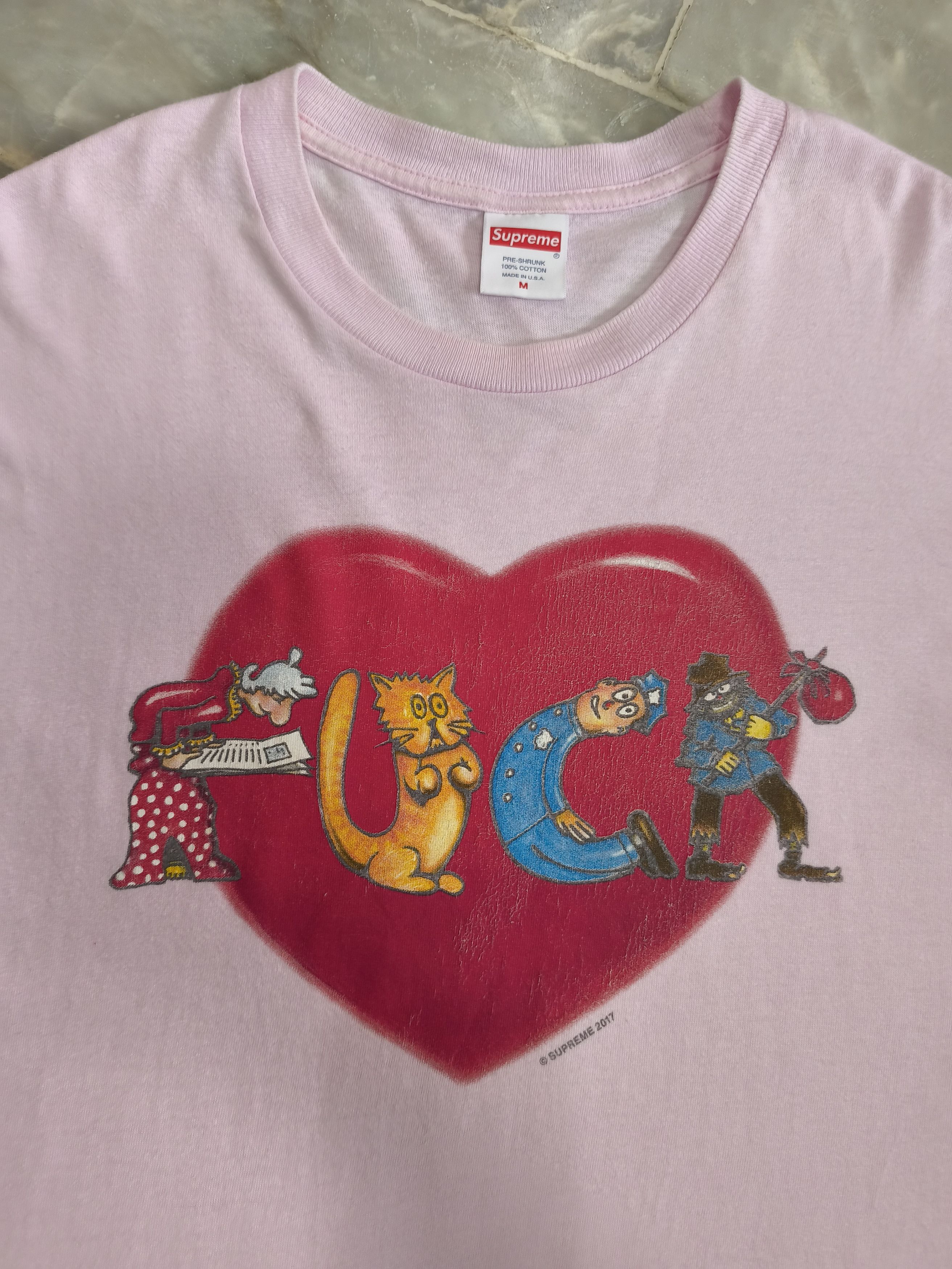 Supreme Supreme FW17 Heart Tee Size US L / EU 52-54 / 3 - 2 Thumbnail
