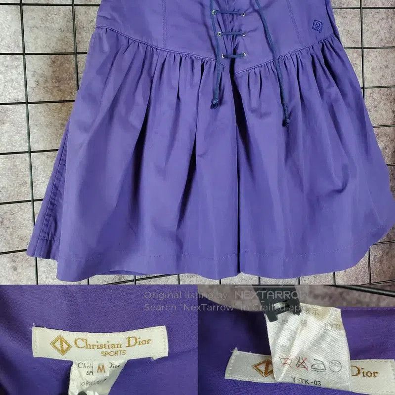 Dior Dior Purple Cotton Logo Embroidered Casual Pants . Size 26" / US 2 / IT 38 - 2 Thumbnail