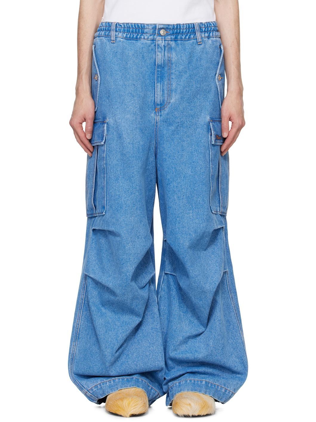 Marni Blue Denim Cargo Pants Size US 29 - 1 Thumbnail