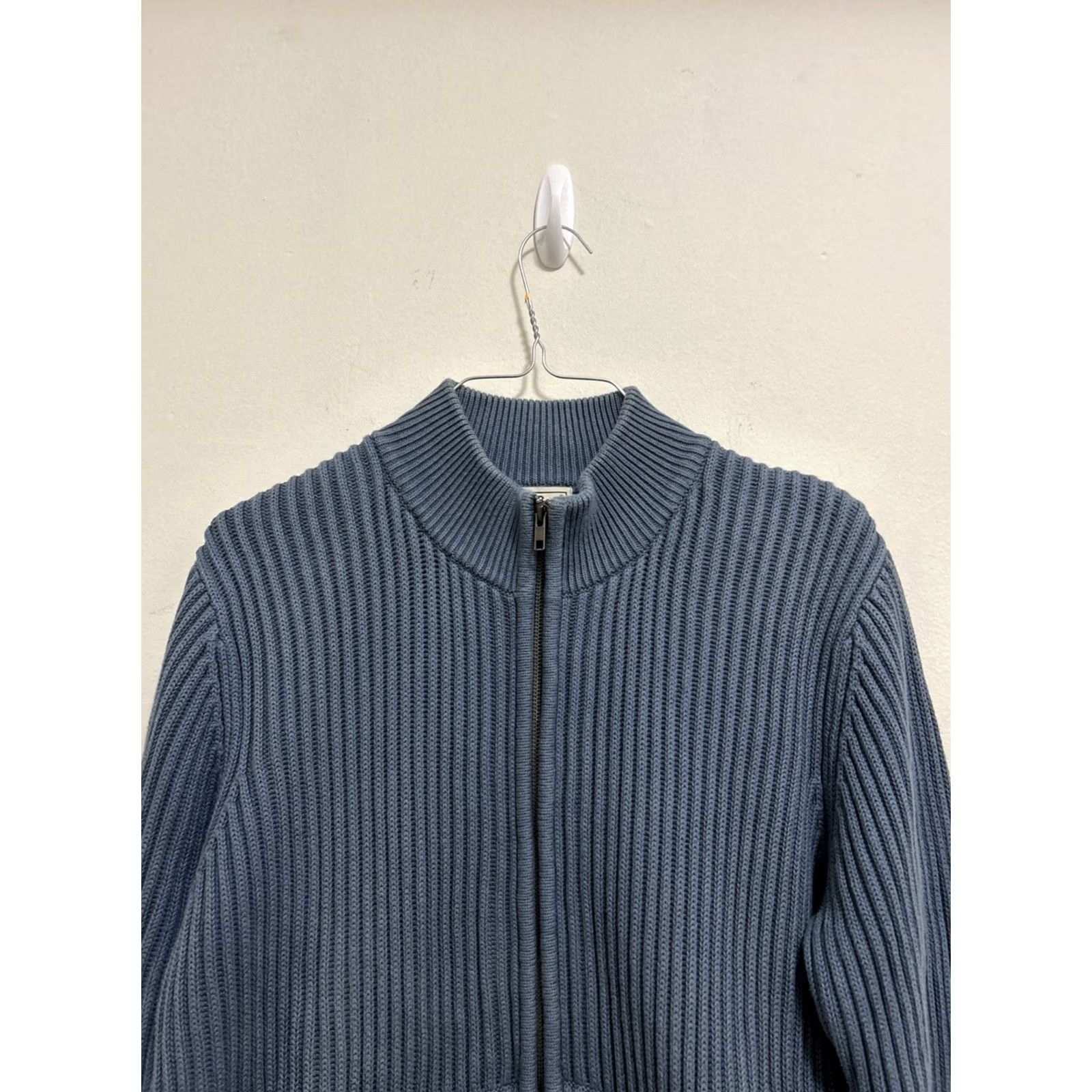 Vintage VINTAGE LL Bean Sweater Mens Medium Navy Blue Full Zip Heavyweight Knit Size US M / EU 48-50 / 2 - 2 Thumbnail