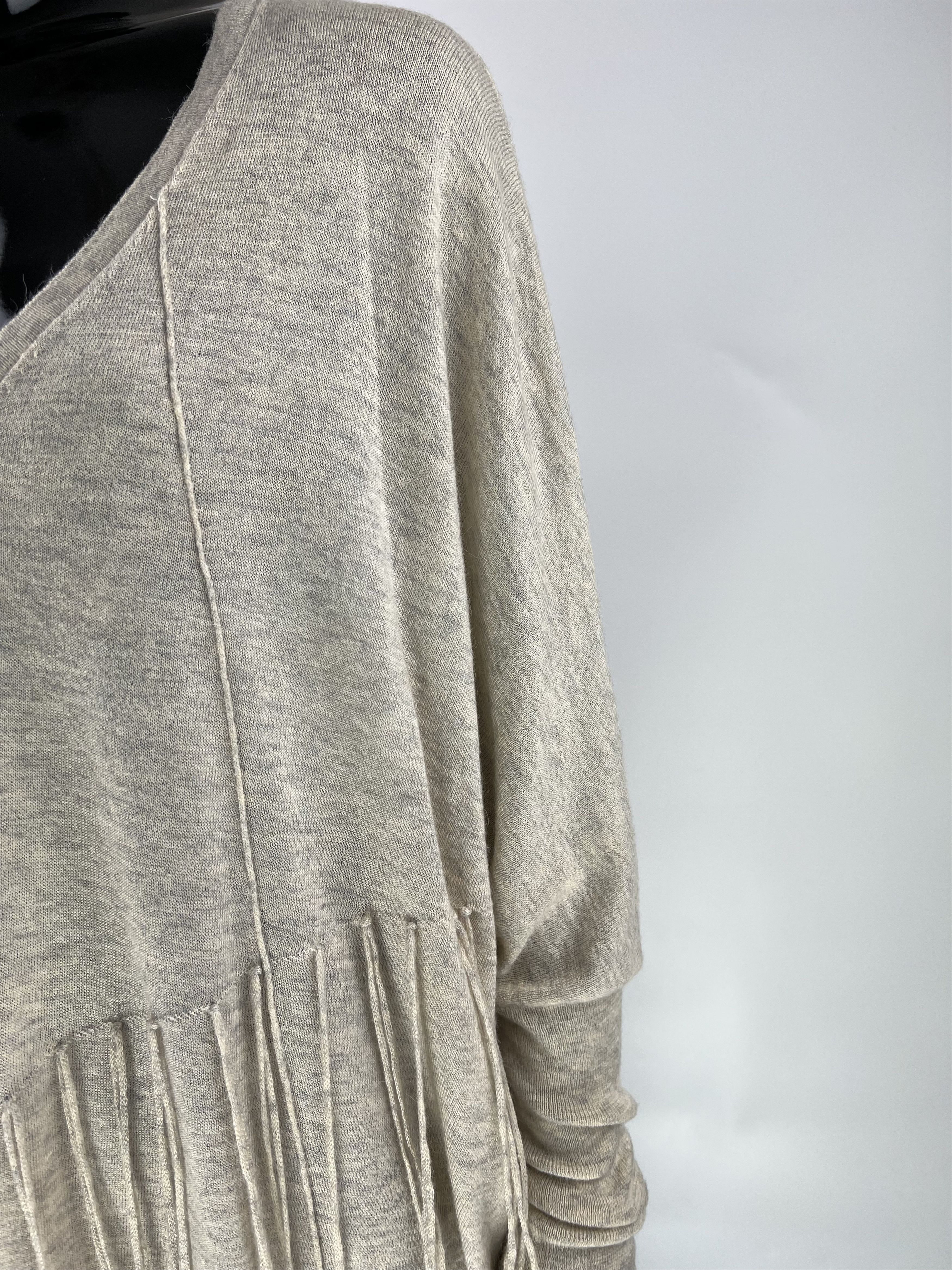 Sandro Sandro Alpaca Wool Fringes V-Neck Sweater Size 2 Size M / US 6-8 / IT 42-44 - 4 Thumbnail