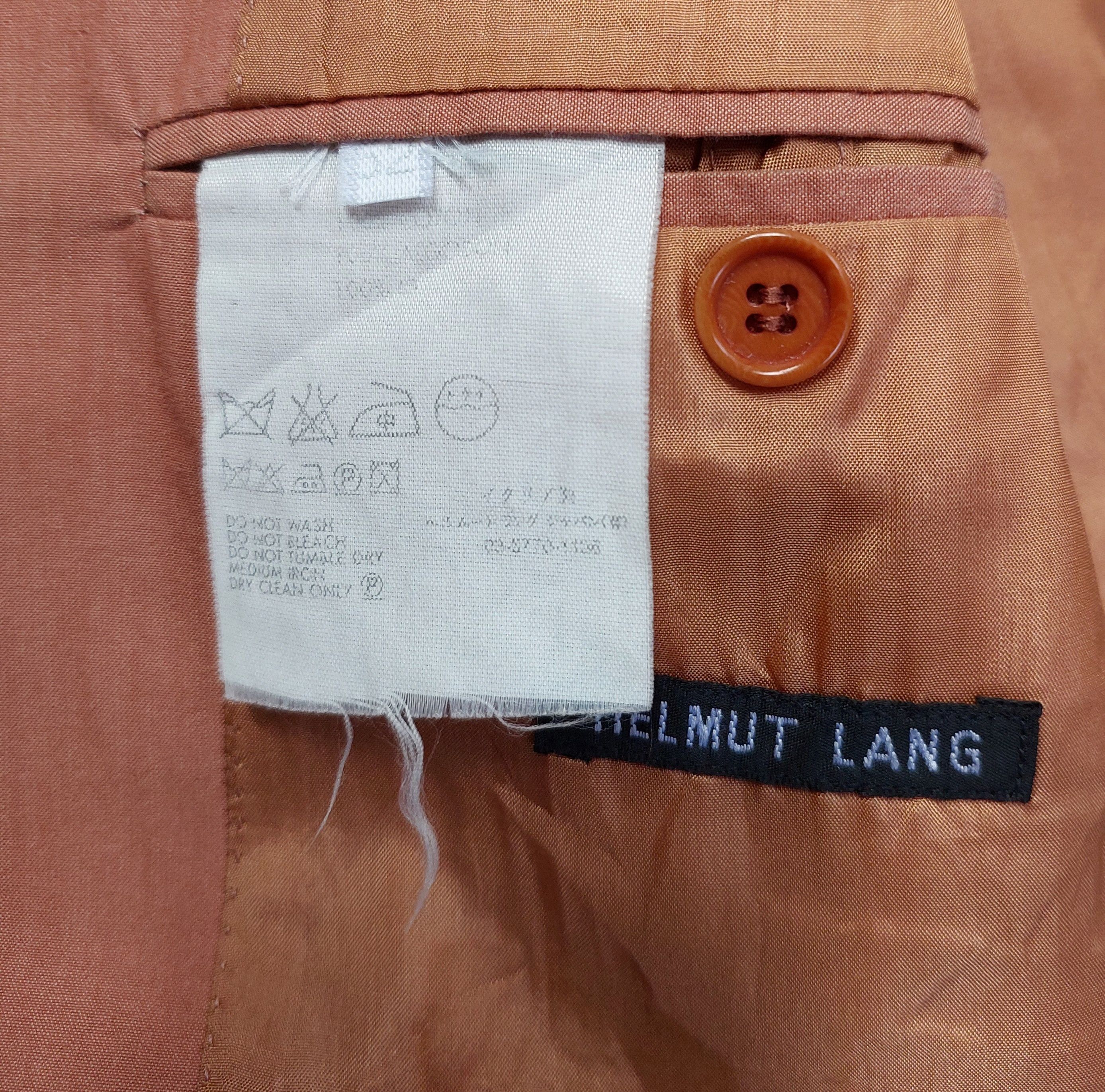 Helmut Lang Helmut Lang 2-Buttons Orange Blazer Size 52S - 8 Thumbnail