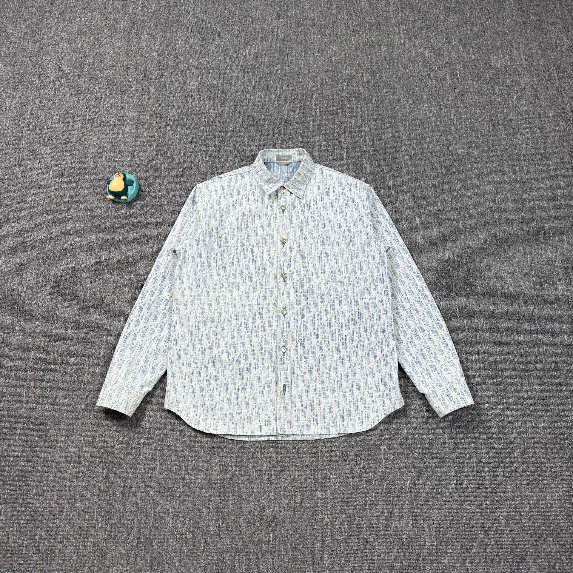 Dior Dior Oblique Print Long Sleeve Button Up Shirt Size 39 Size US M / EU 48-50 / 2 - 1 Thumbnail
