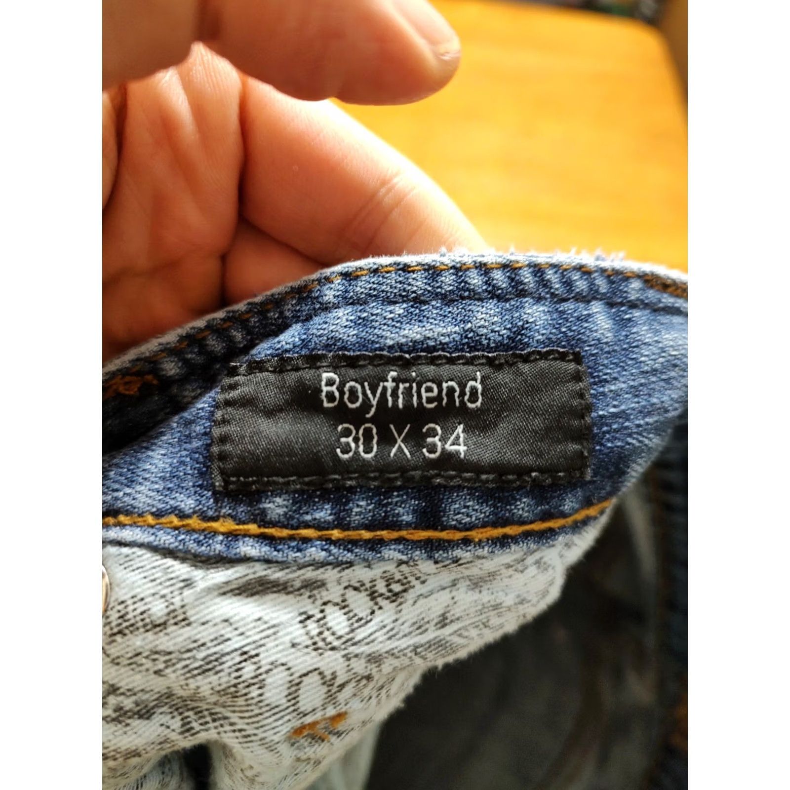 Denime Rock & Roll Cowgirl Blue Denim Boyfriend Jeans Womens Size 30 33 Inseam Western Classic Rock Cowboy Southwestern Size 30" / US 8 / IT 44 - 7 Thumbnail