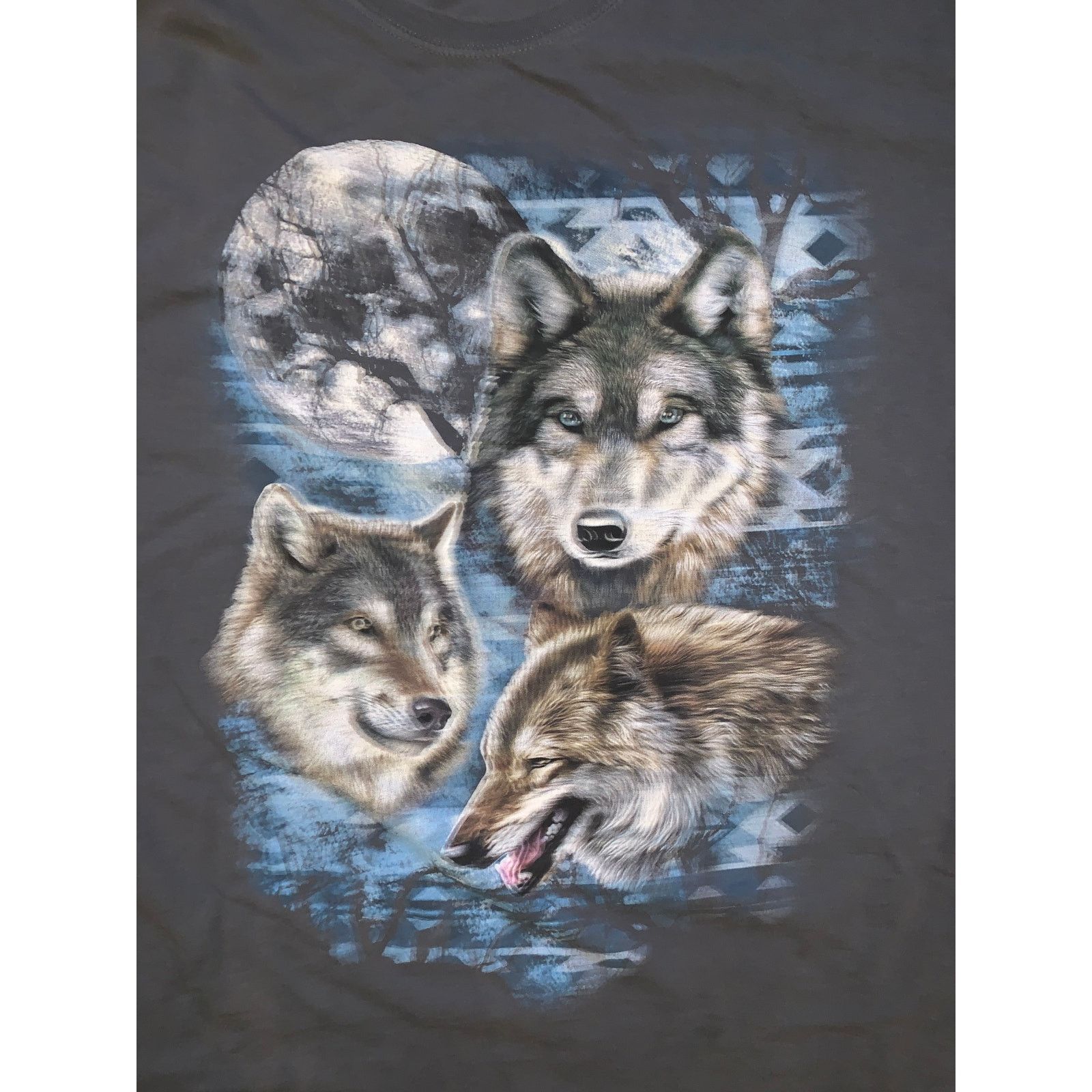 Fruit Of The Loom × Other Wolf Nature Graphic T Shirt 3XL Dark Gray Wildlife Tee USA Size US XXL / EU 58 / 5 - 2 Thumbnail