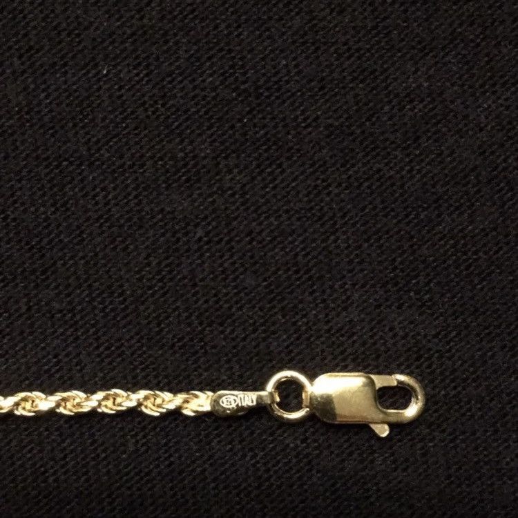 Jewelry Gold Chain Rope Chain Necklace 20in 2mm 925 Italy Size ONE SIZE - 4 Thumbnail