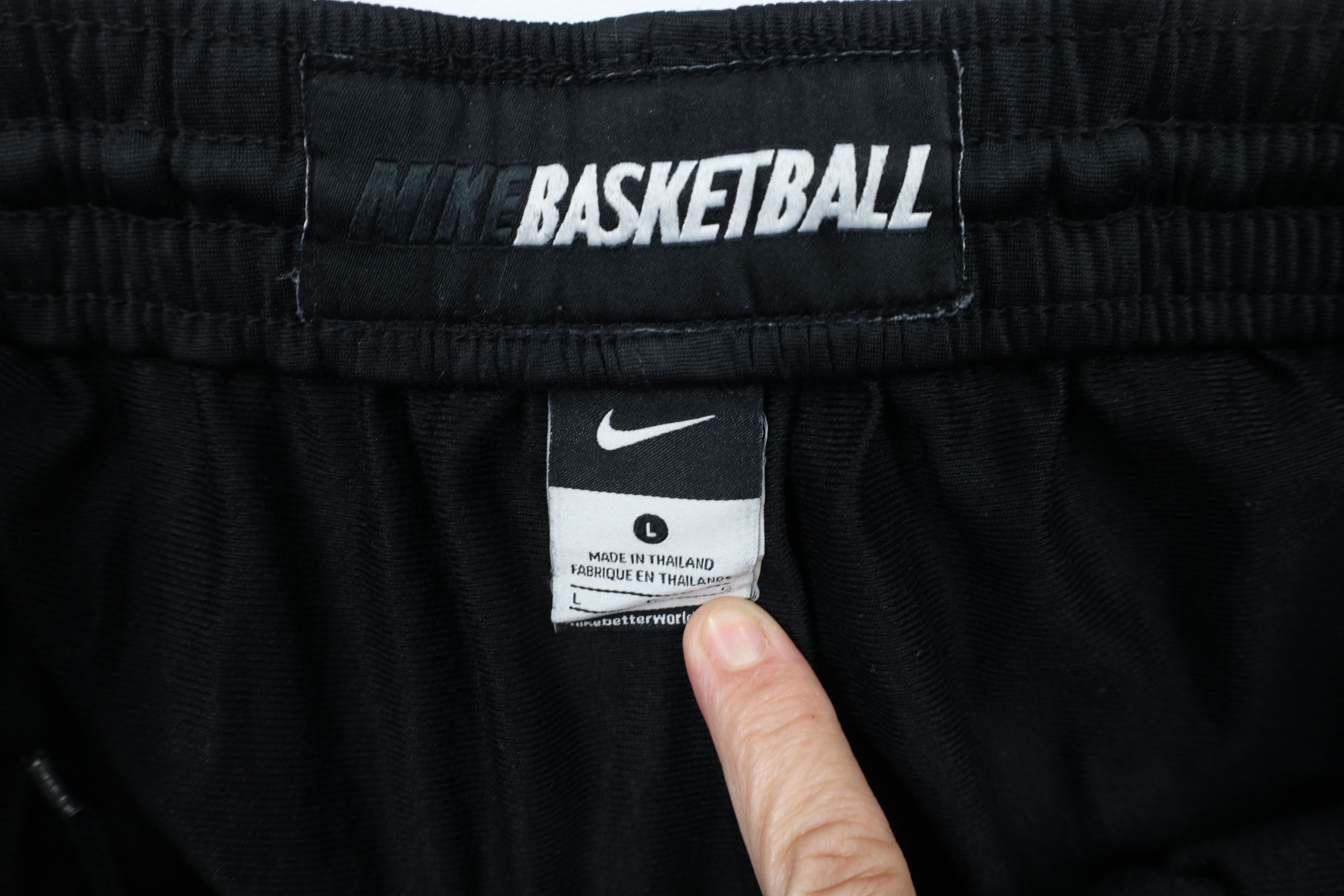 Nike × Vintage Vintage Nike Basketball Mini Swoosh Wide Leg Pants Black Size US 36 / EU 52 - 8 Thumbnail
