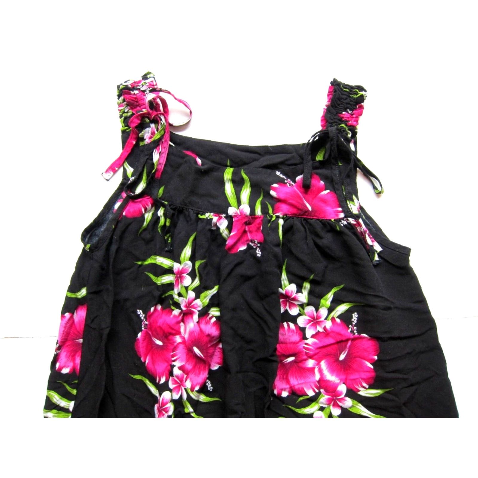 Vintage VINTAGE Aloha Fashion Maxi Dress Tank Sun Dress Women's Floral Long XXL Pink Green Black Large Size L / US 10 / IT 46 - 4 Thumbnail