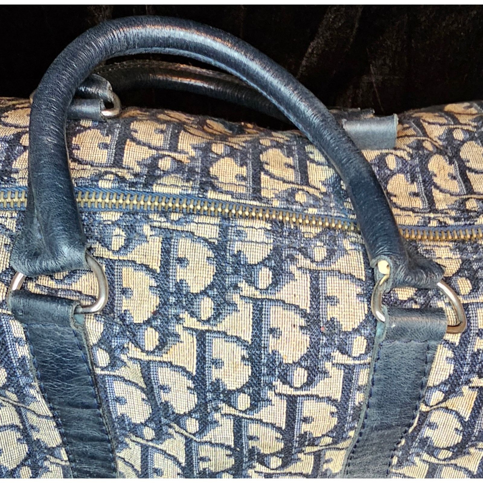 Dior Christian Dior Vintage Trotter Boston bag in navy blue Size ONE SIZE - 15 Thumbnail