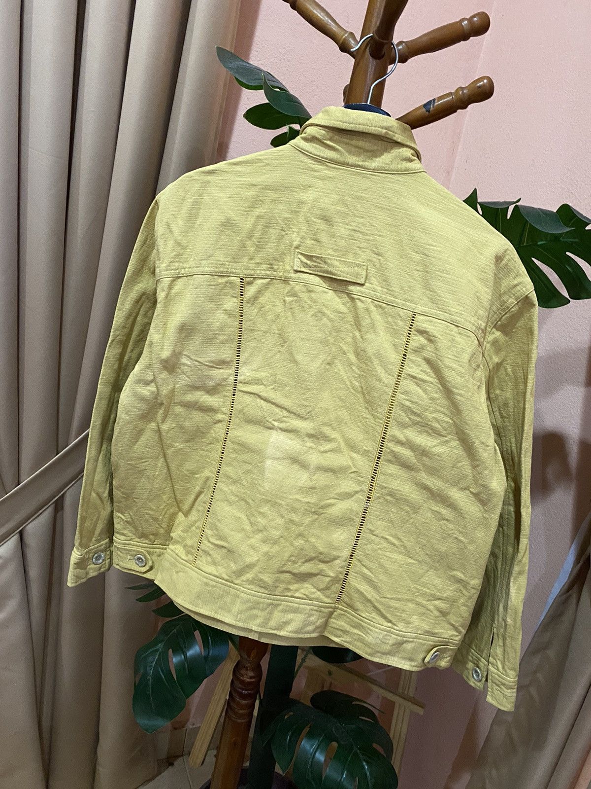 Japanese Brand Vintage Yellow Women’s Cotton Blend Jacket by B.P.Style Size M / US 6-8 / IT 42-44 - 8 Thumbnail