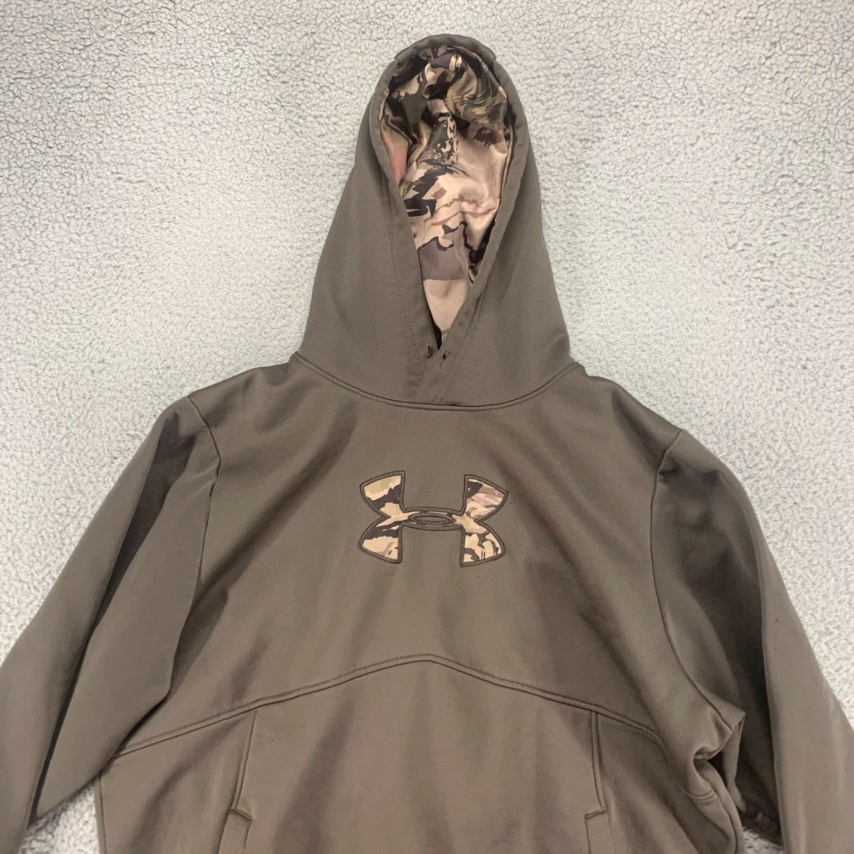 Under Armour Under Armour Hoodie Mens Medium Gray Pullover Pocket Sweatshirt Active Logo Size US M / EU 48-50 / 2 - 3 Thumbnail