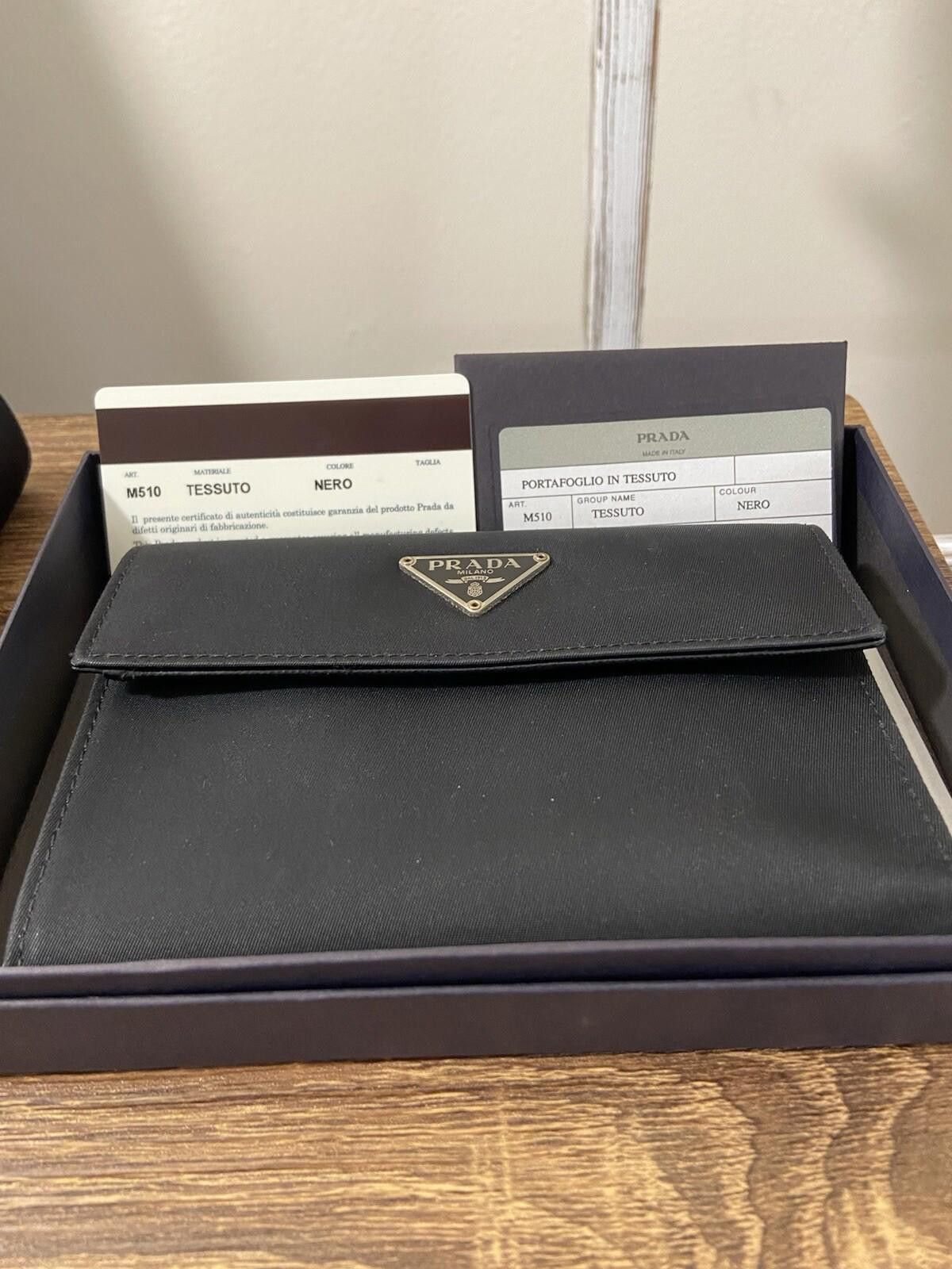 Prada Prada Black Nylon Saffiano Notebook Cover Trifold Wallet Set Size ONE SIZE - 2 Thumbnail